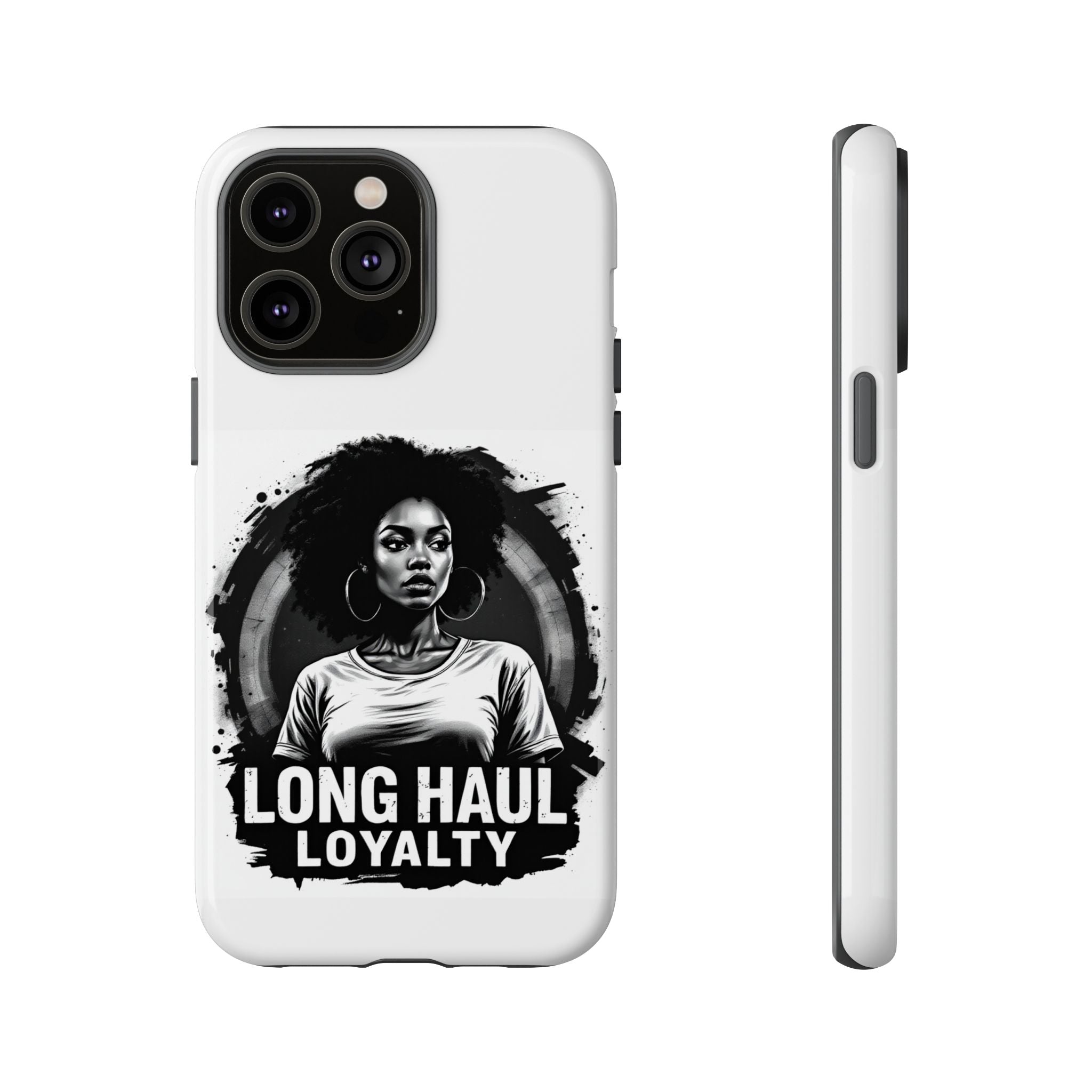 Phone Case — "Long Haul Loyalty" Black & White Portrait Protective Case