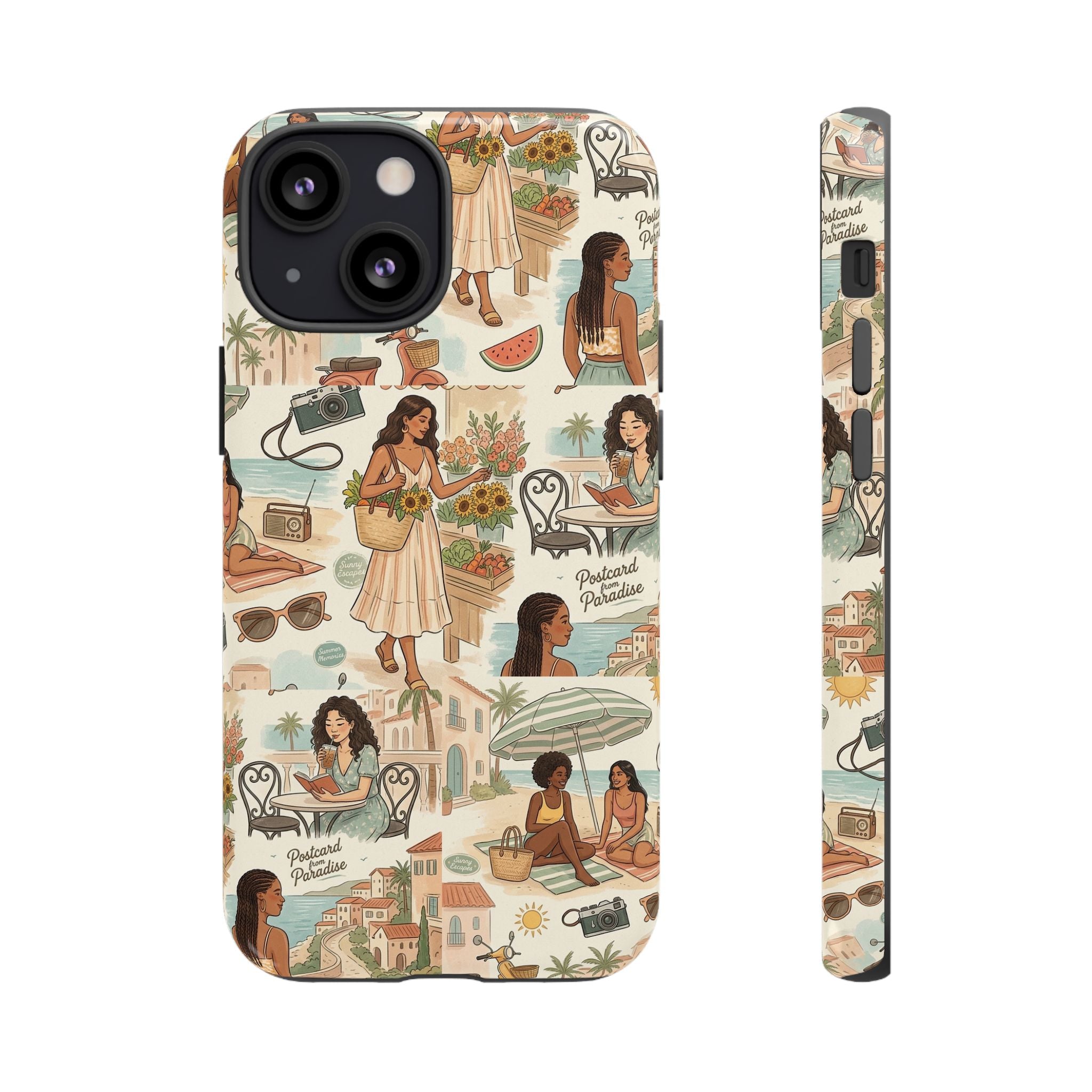 Tropical Vacation Phone Case — Vintage Beach Women Pattern