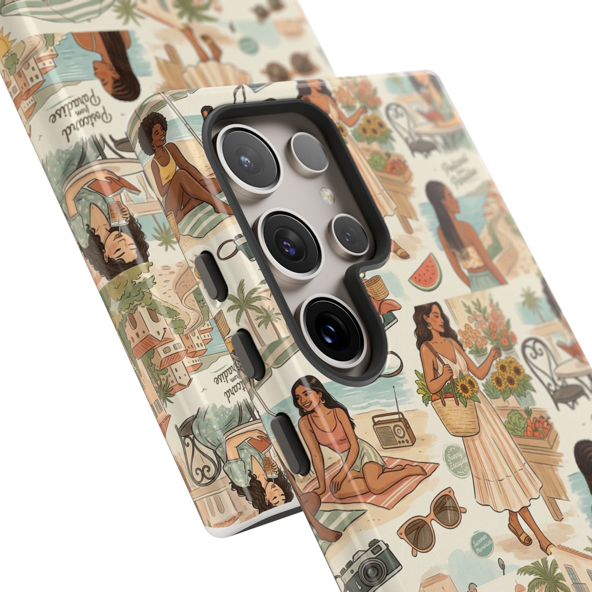 Tropical Vacation Phone Case — Vintage Beach Women Pattern