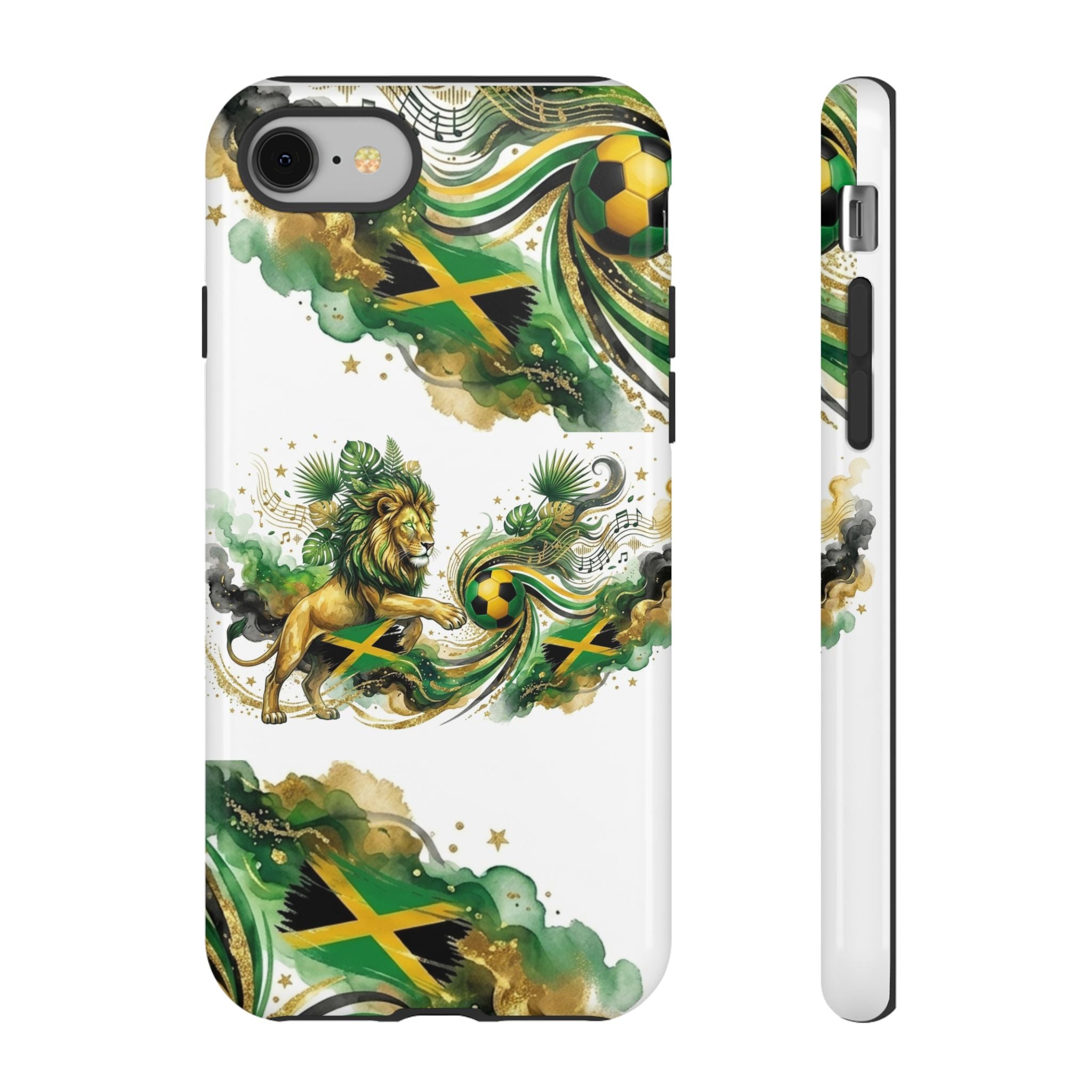 Jamaica Lion Phone Case — Jamaican Flag Rasta Protective Tough Case