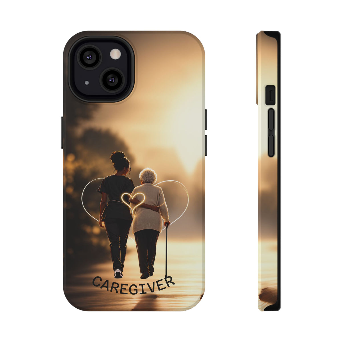 Caregiver Phone Case — Impact-Resistant Protective Case with Heart Design