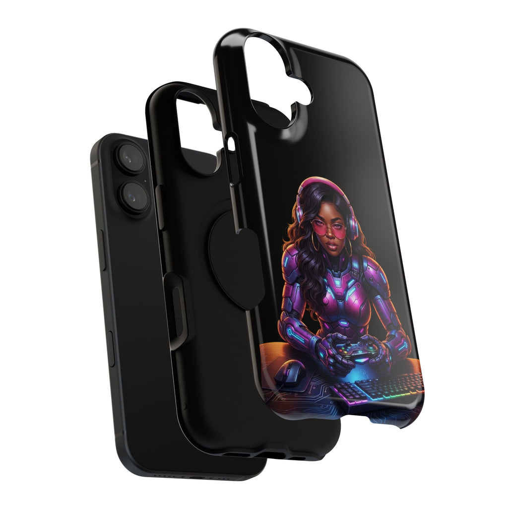Gamer Girl Cyber Armor Phone Case — Impact‑Resistant Protective Cover