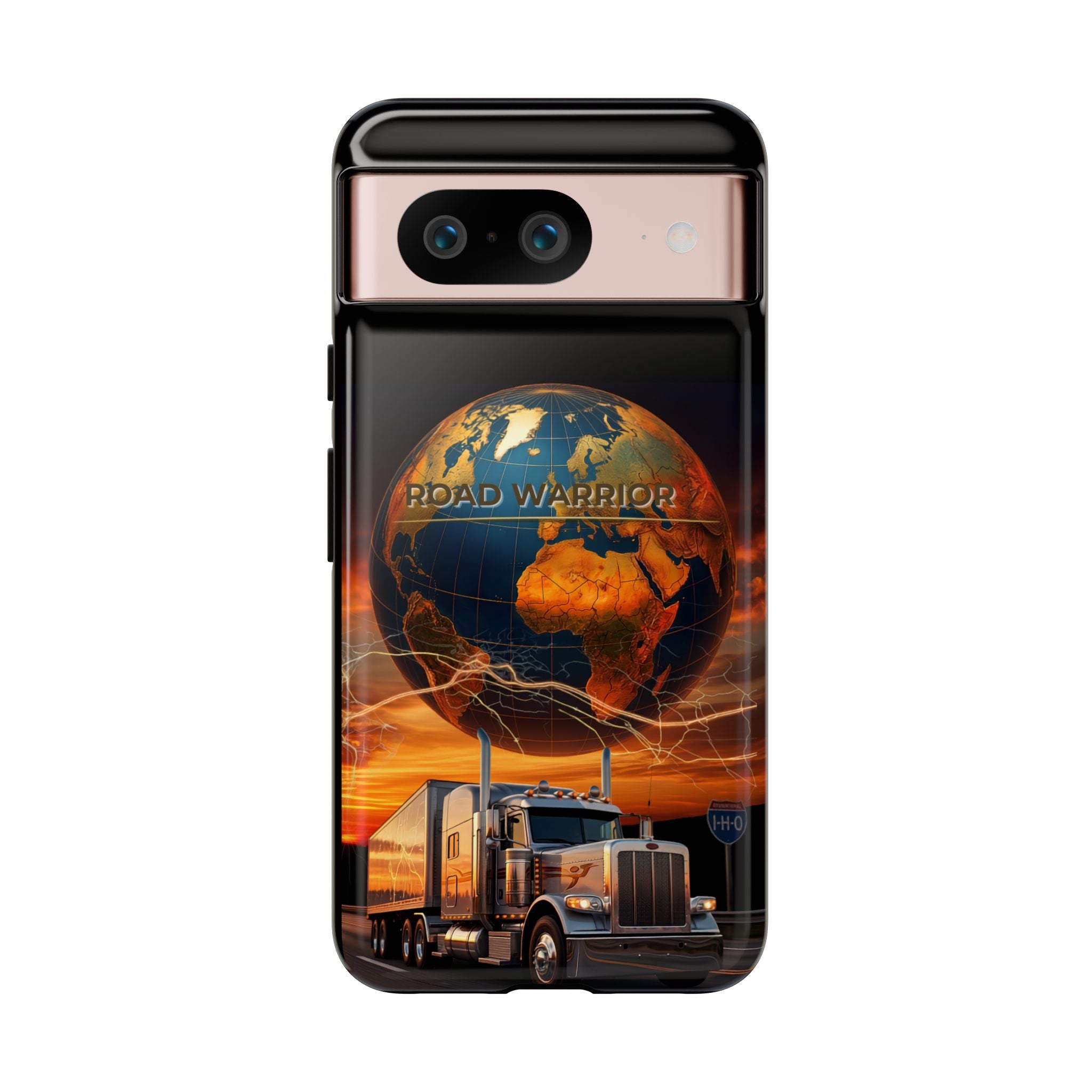 Truck Driver Phone Case — 'Global Road Warrior' Semi Truck Globe Tough Phone Cover