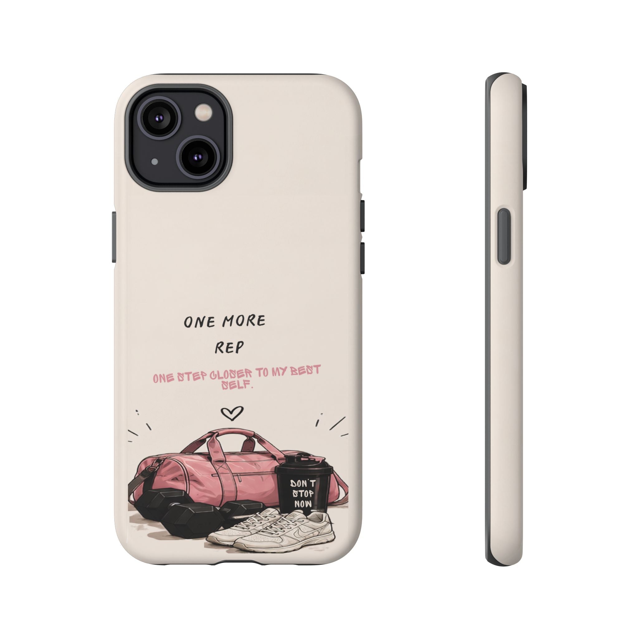 Gym Phone Case — "One More Rep" Workout Duffle & Sneakers Protective Case