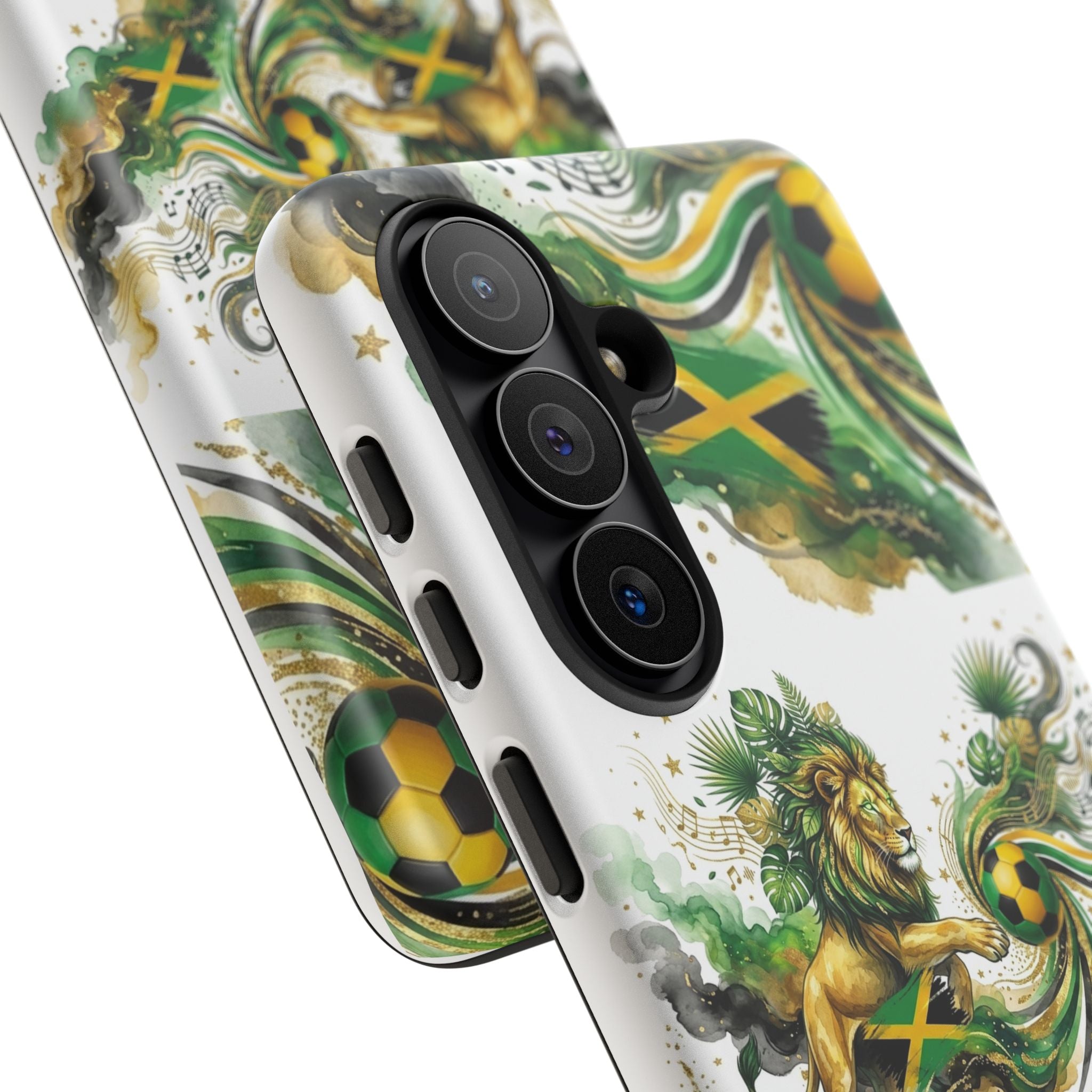 Jamaica Lion Phone Case — Jamaican Flag Rasta Protective Tough Case