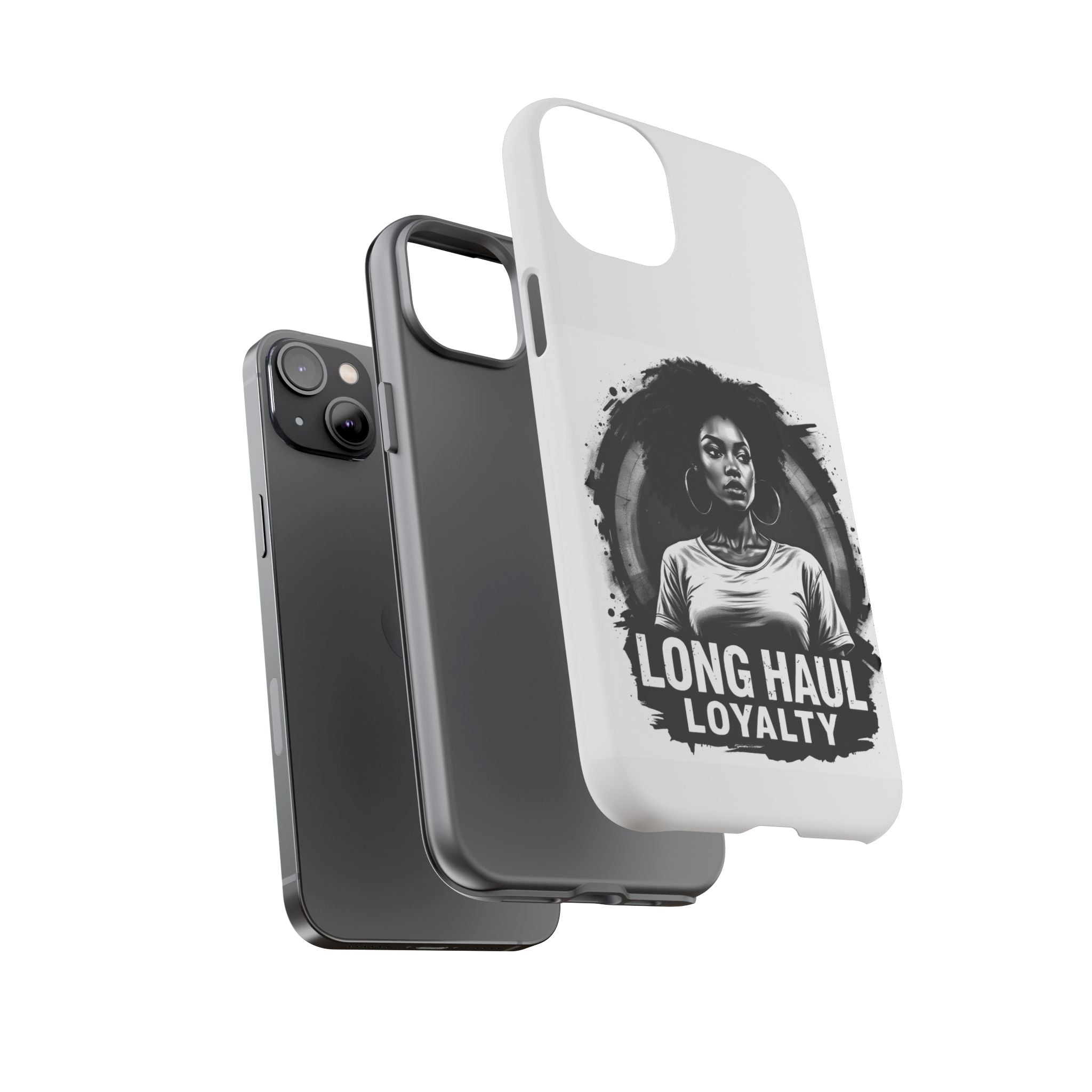 Phone Case — "Long Haul Loyalty" Black & White Portrait Protective Case