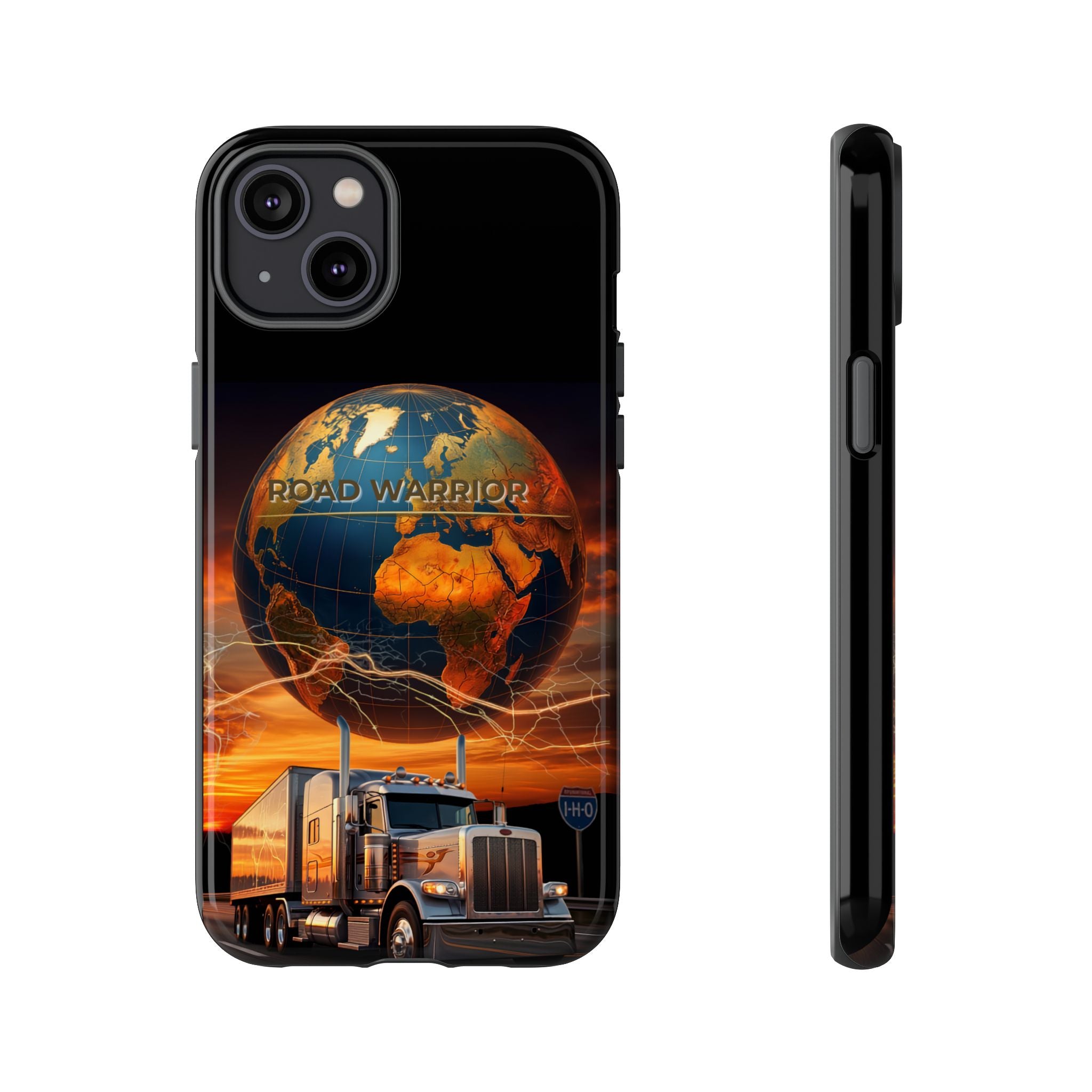 Truck Driver Phone Case — 'Global Road Warrior' Semi Truck Globe Tough Phone Cover