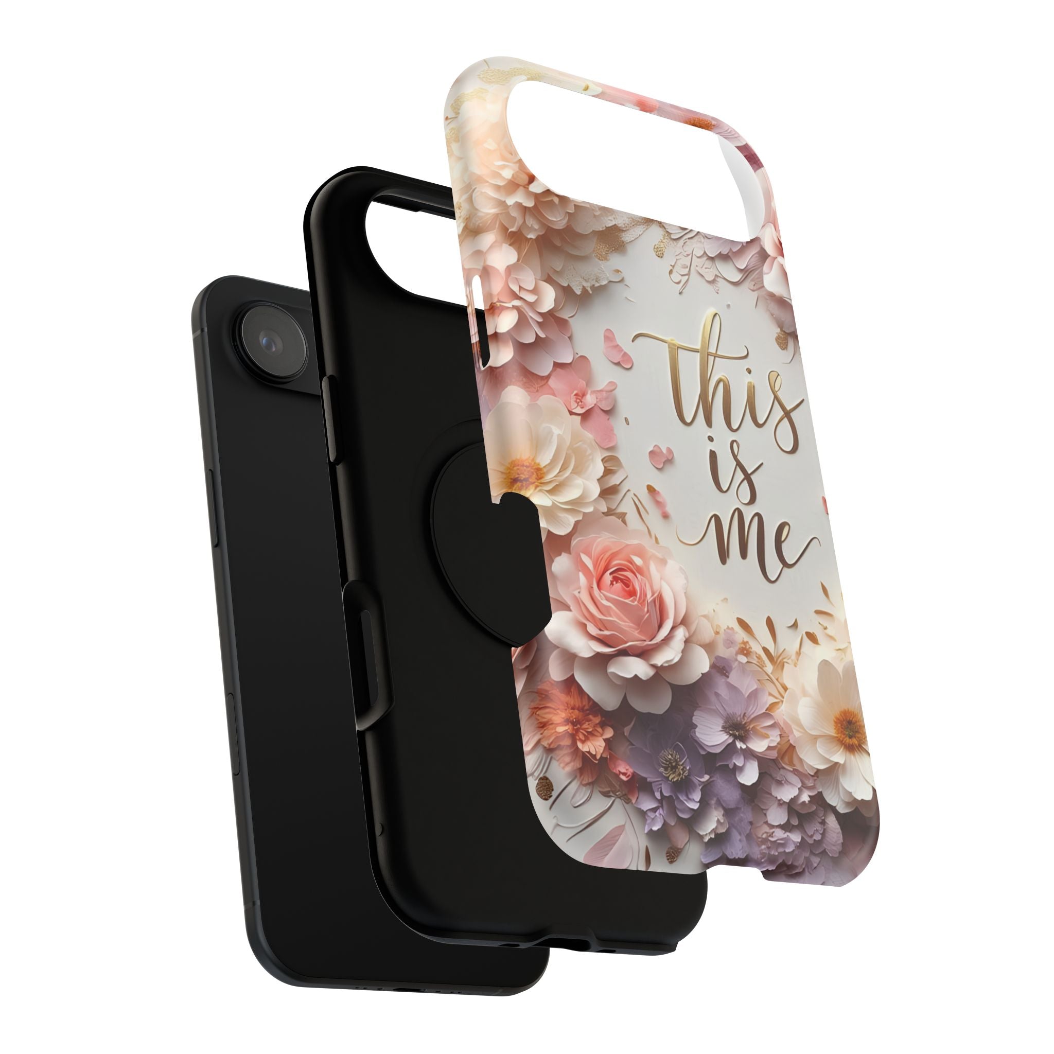Floral "This Is Me" Phone Case — Impact-Resistant Floral Protective Cover