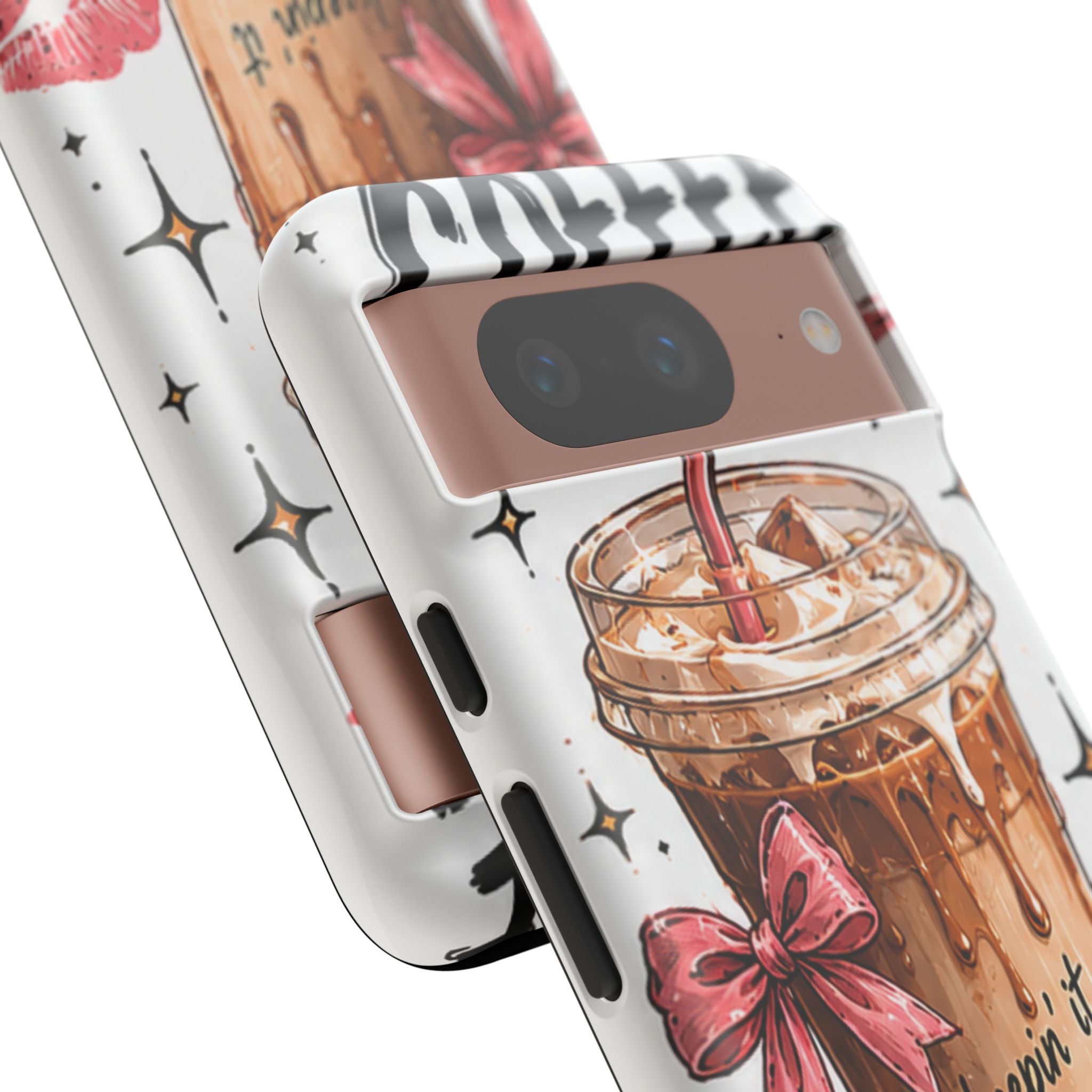 Phone Case — "Keepin' It Cute & Caffeinated" Iced Coffee Design