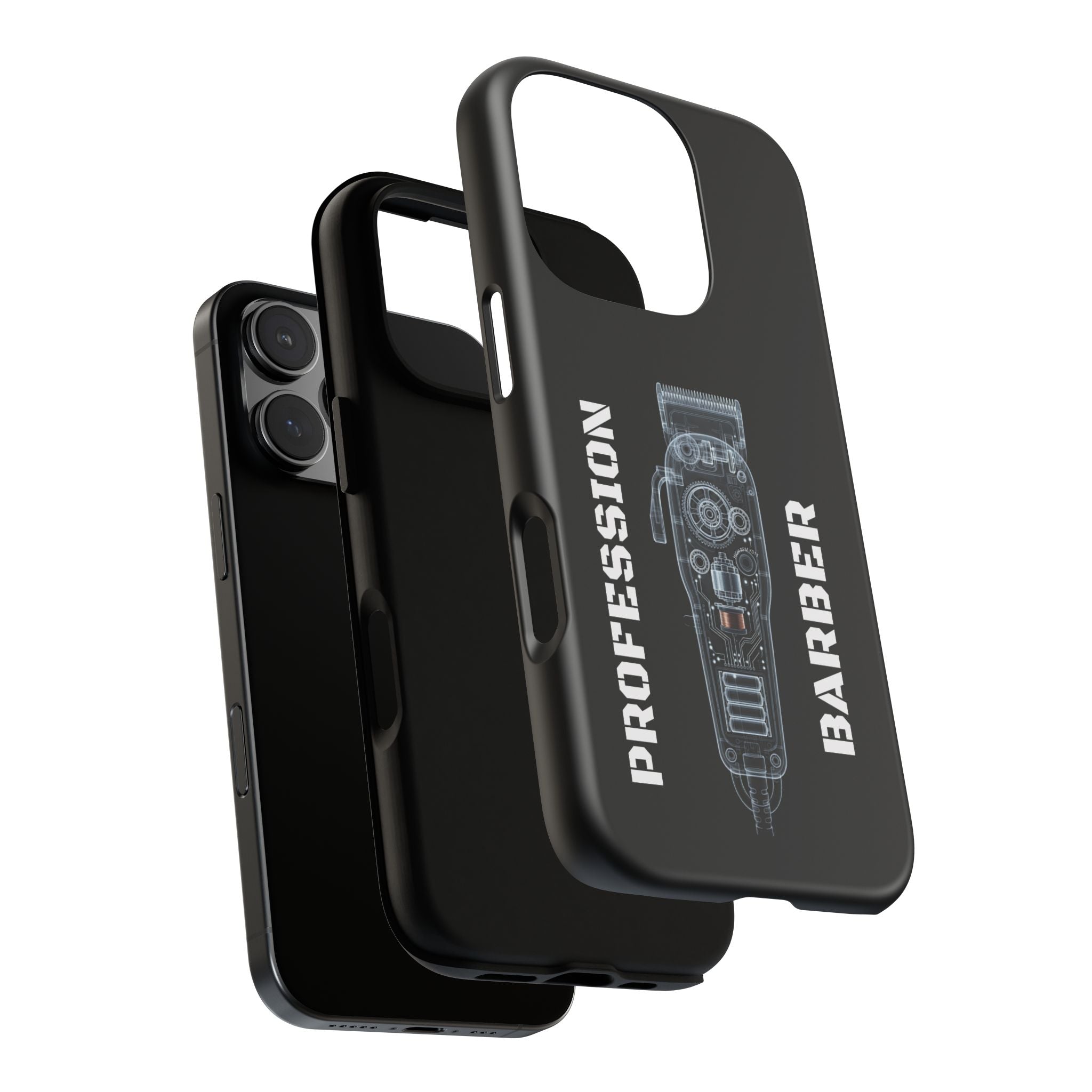 Barber Clip Cord X‑Ray Tough Phone Case – Professional Barber Gift