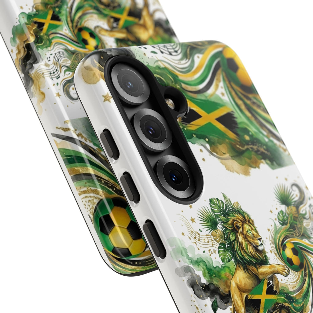 Jamaica Lion Phone Case — Jamaican Flag Rasta Protective Tough Case