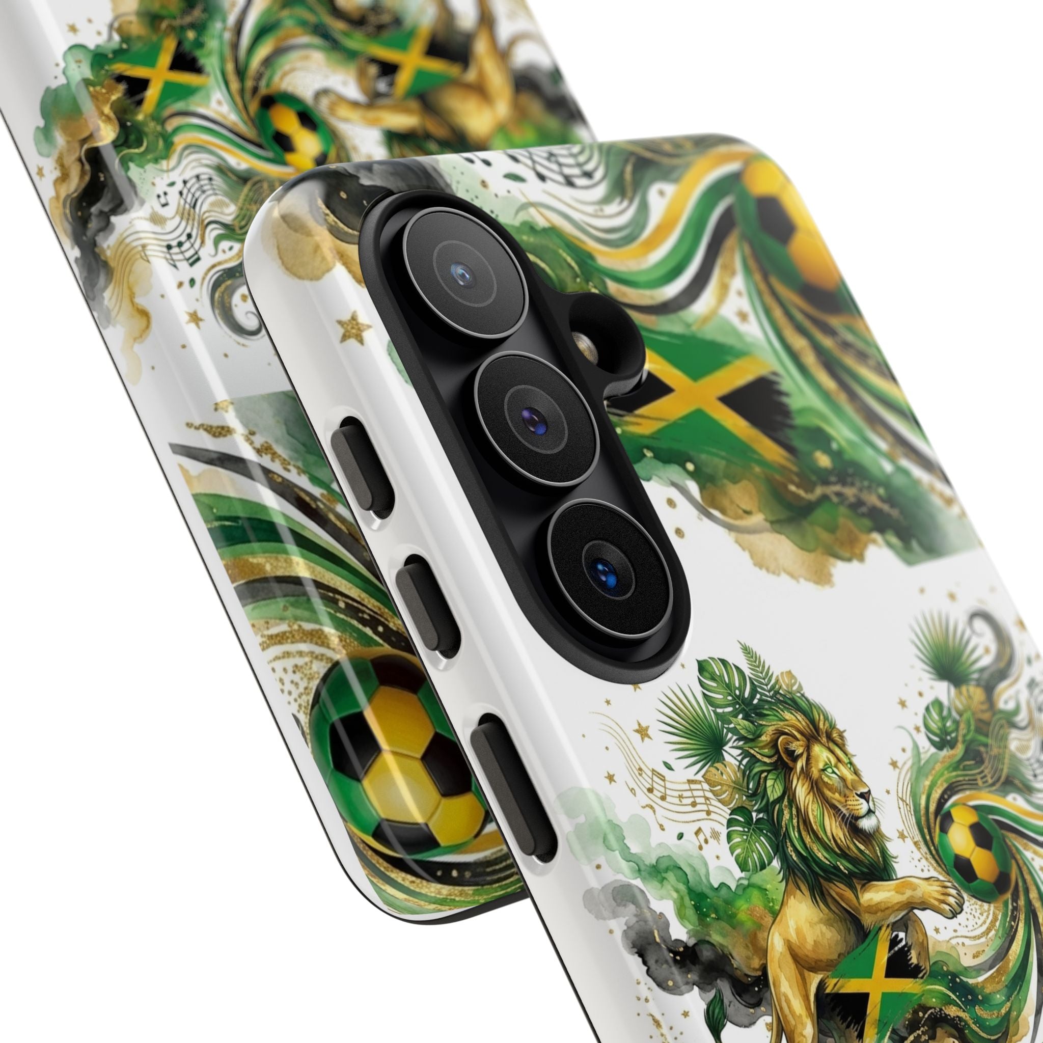 Jamaica Lion Phone Case — Jamaican Flag Rasta Protective Tough Case