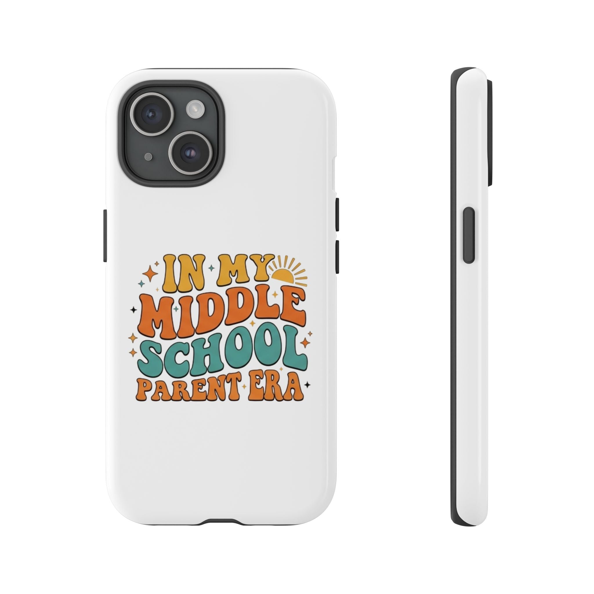 Middle School Parent Phone Case — "In My Middle School Parent Era" Retro Design