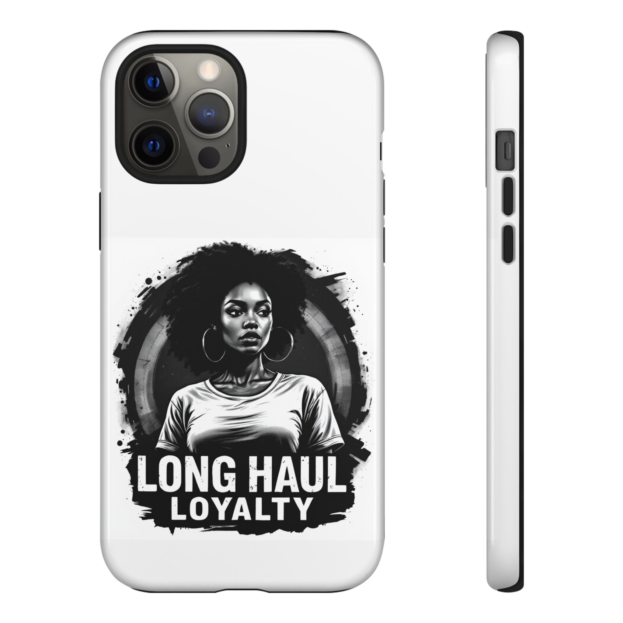 Phone Case — "Long Haul Loyalty" Black & White Portrait Protective Case