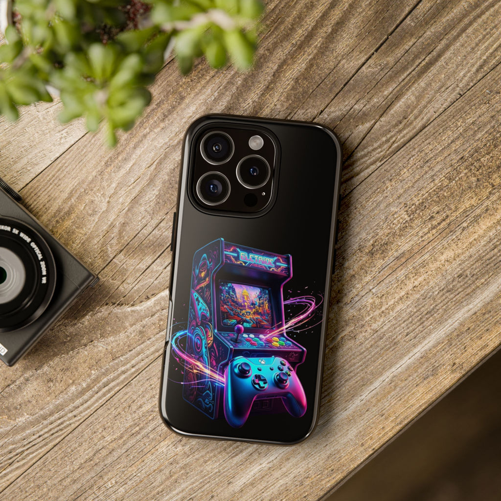 Retro Arcade Phone Case — Neon Gaming Controller Design
