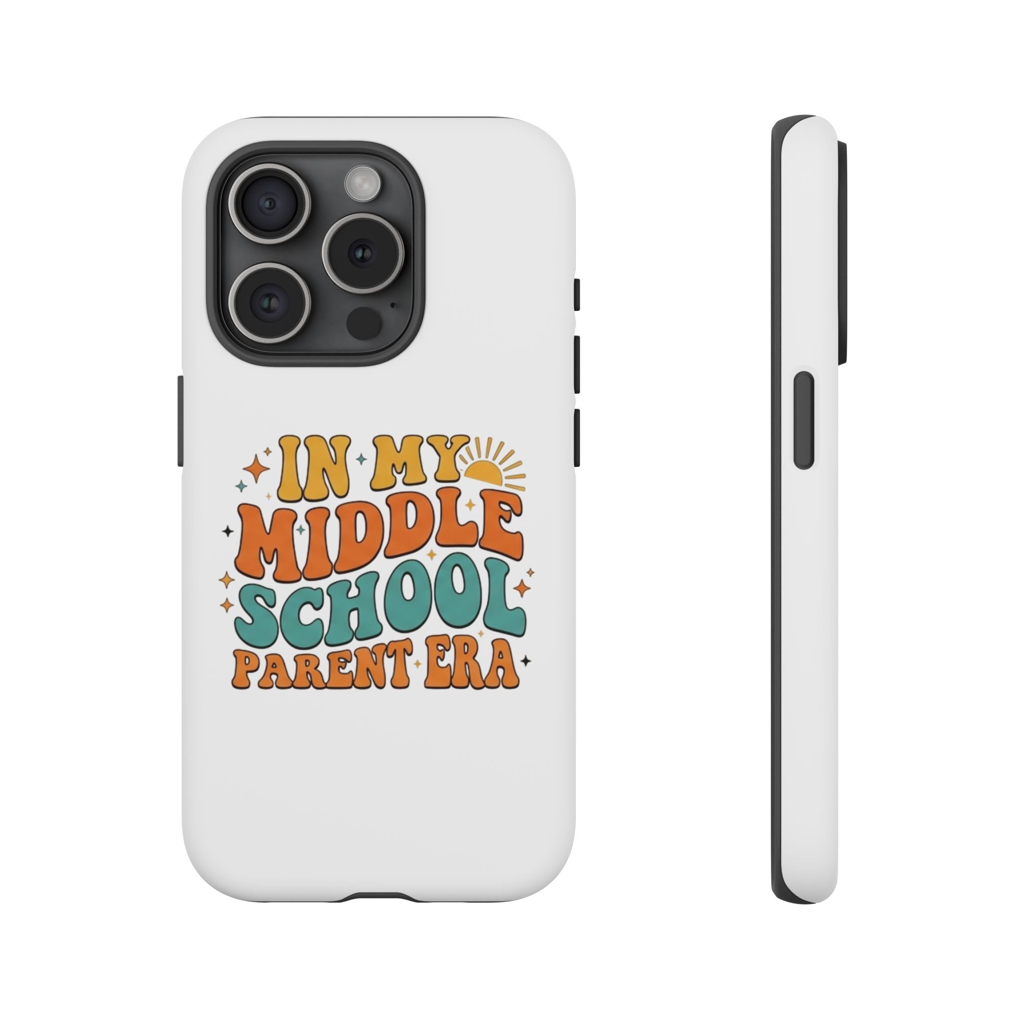 Middle School Parent Phone Case — "In My Middle School Parent Era" Retro Design