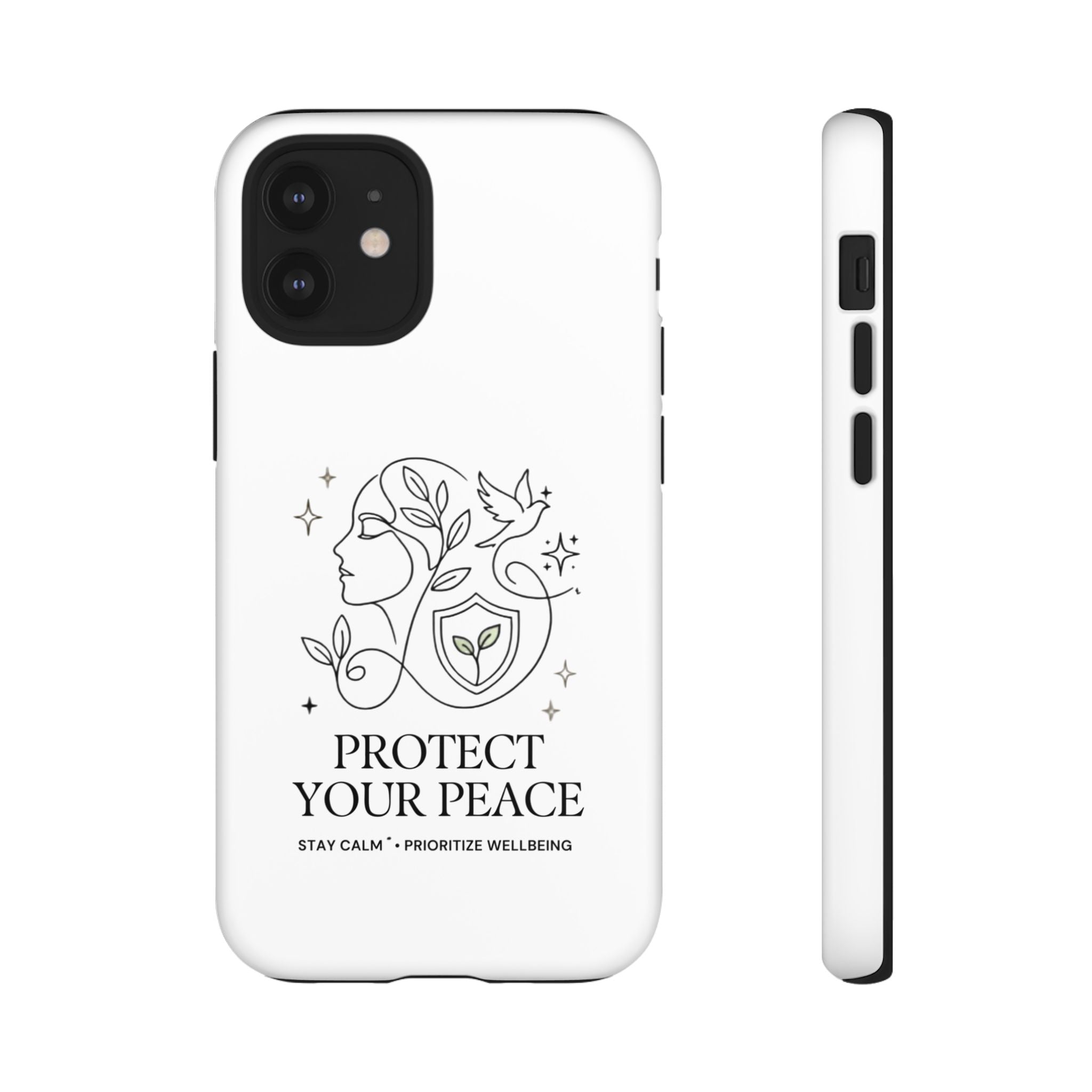 Protect Your Peace Phone Case – Minimalist Wellness iPhone Cover