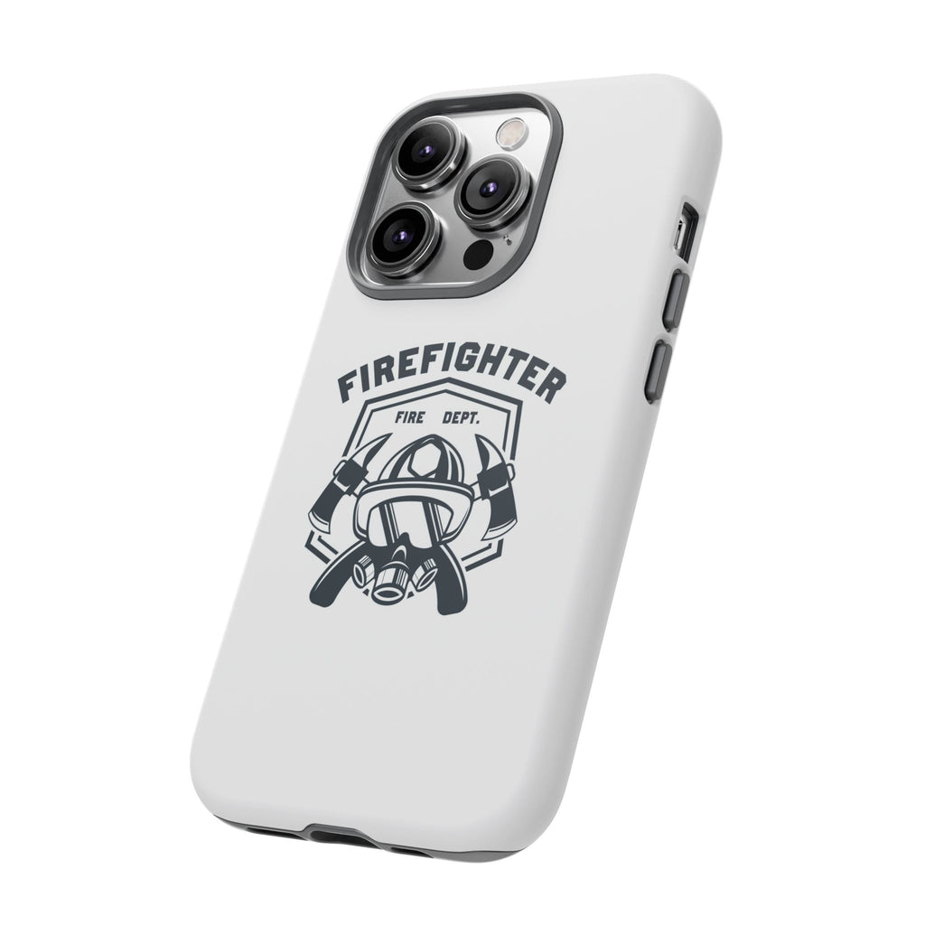 Firefighter Tough Phone Case — Fire Dept Helmet & Axes Protective Cover