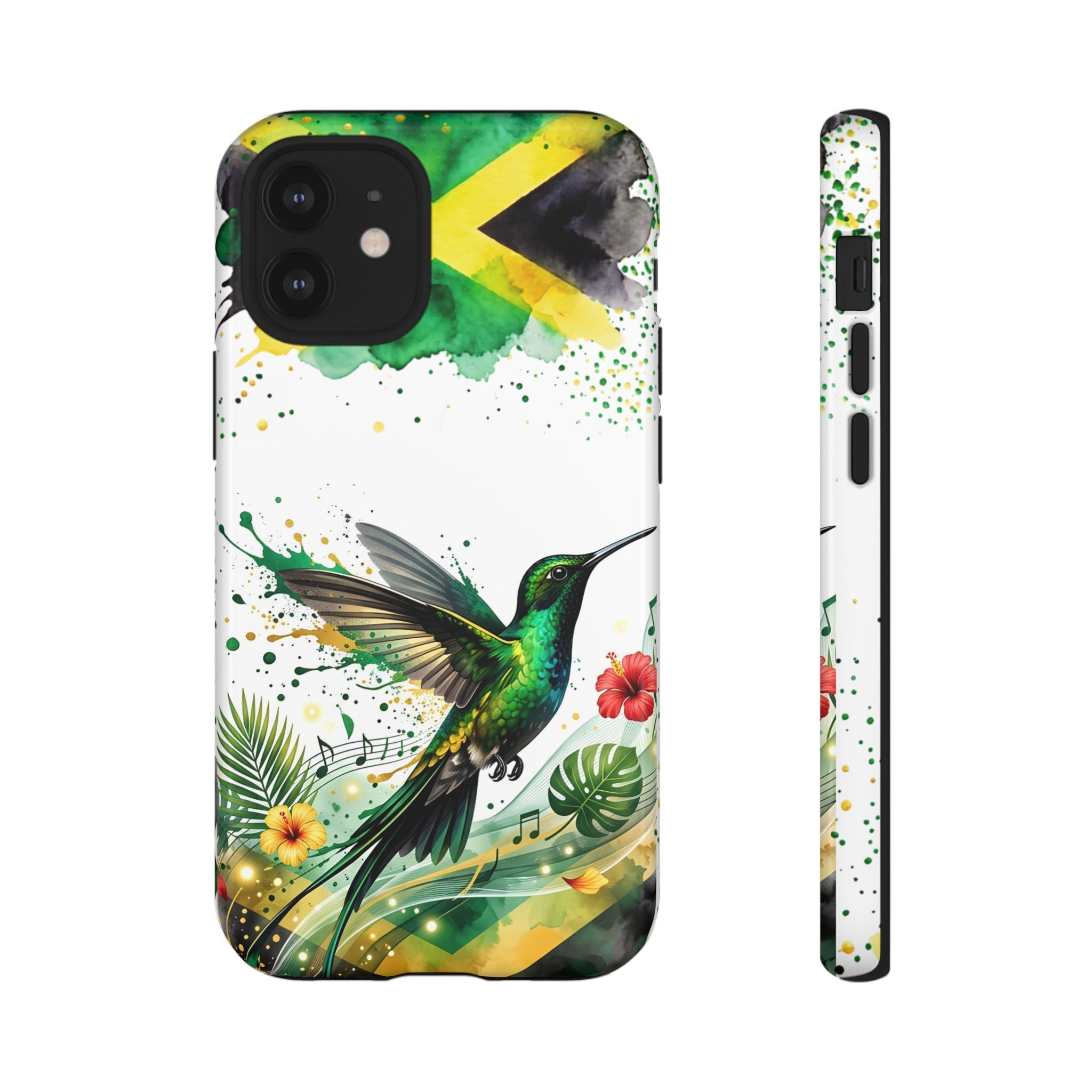 Hummingbird Jamaica Tough Phone Case – Tropical Floral Protective Cover