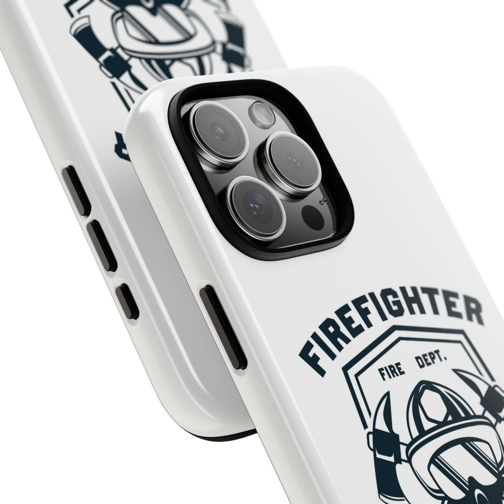 Firefighter Tough Phone Case — Fire Dept Helmet & Axes Protective Cover