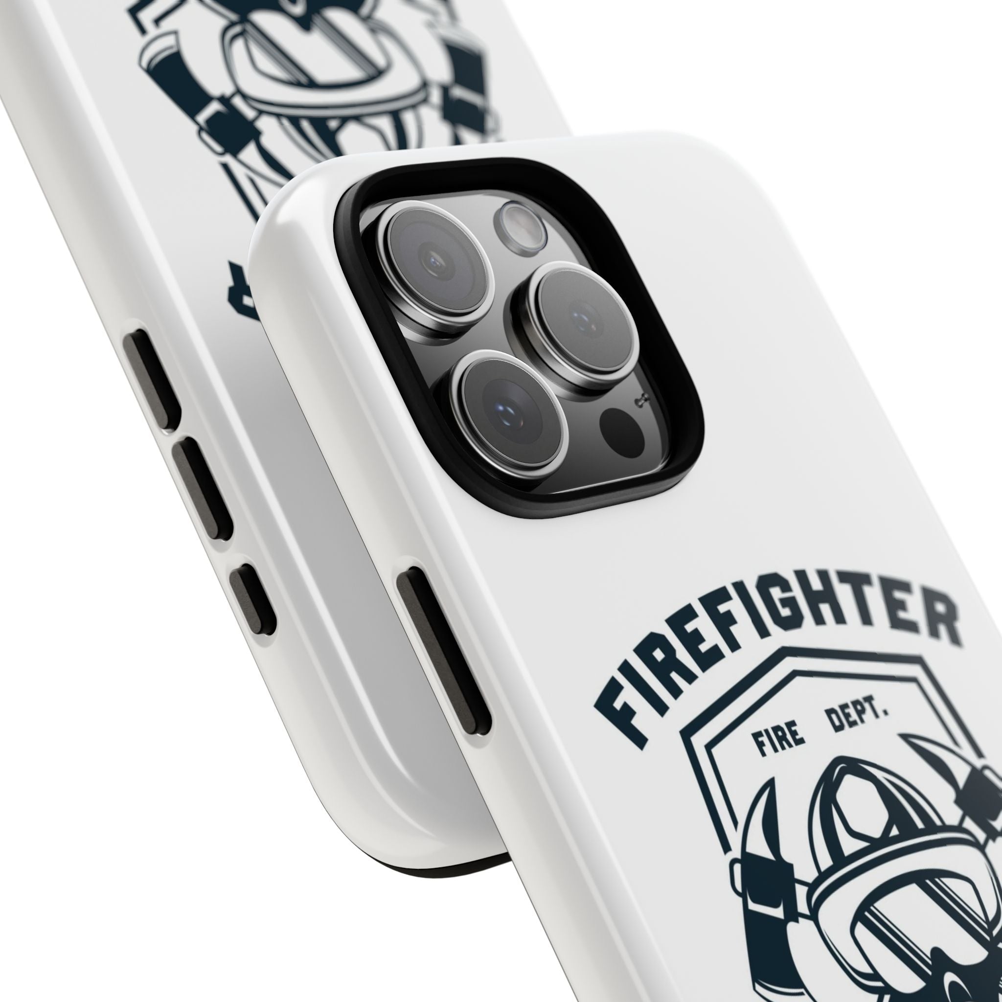Firefighter Tough Phone Case — Fire Dept Helmet & Axes Protective Cover
