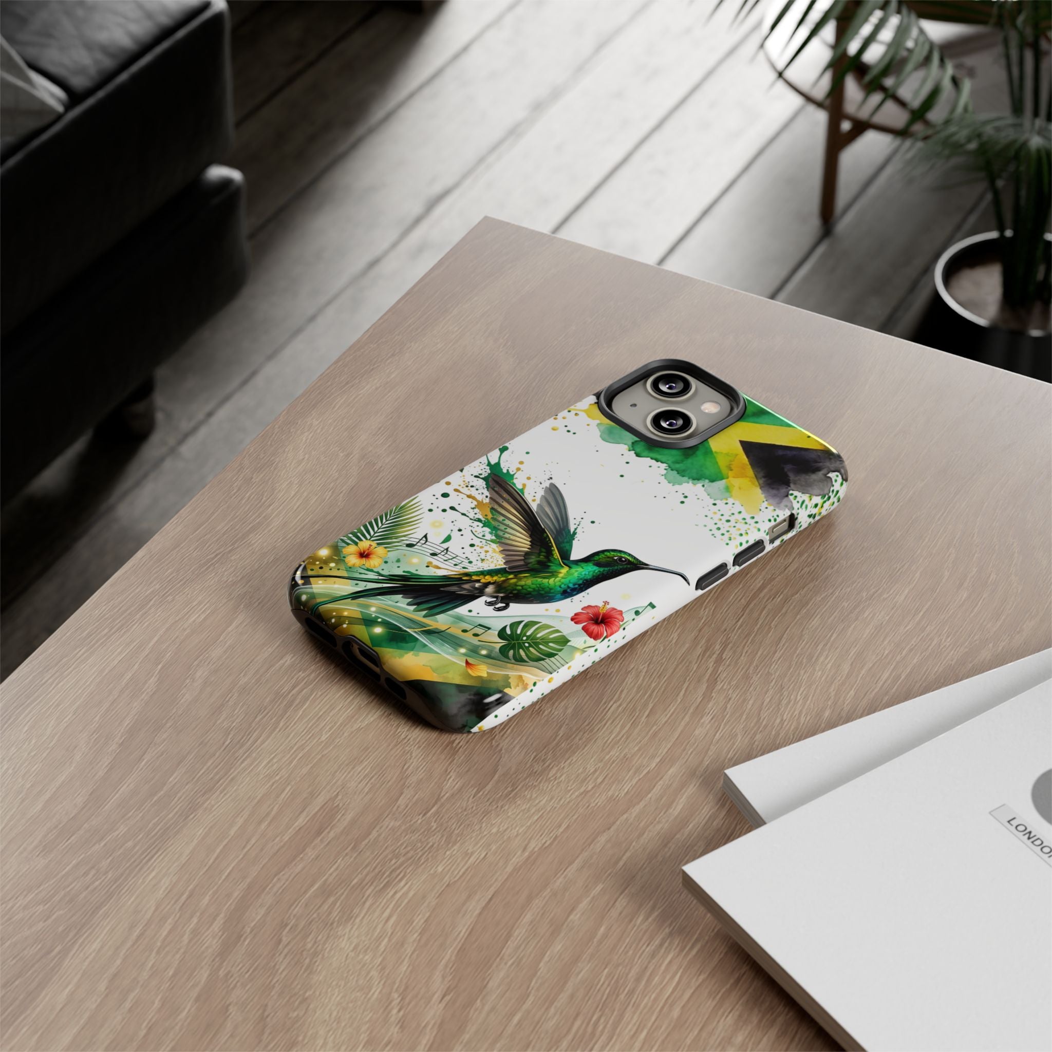 Hummingbird Jamaica Tough Phone Case – Tropical Floral Protective Cover