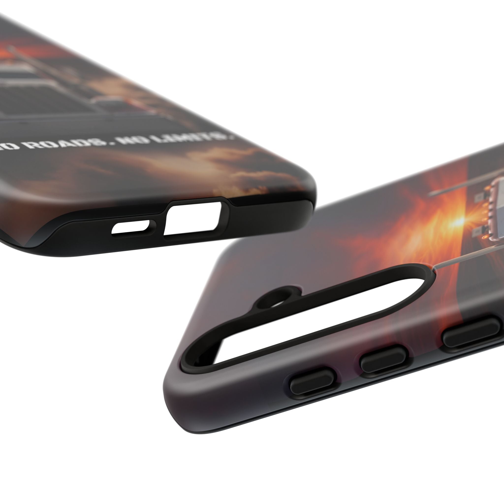 Truck Phone Case — "No Roads. No Limits." Sunset Semi Truck Protective Case