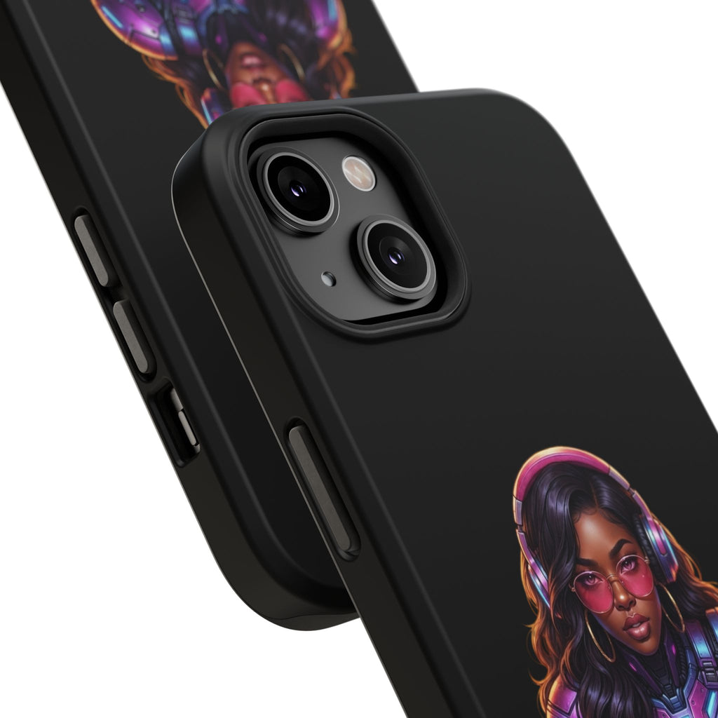 Gamer Girl Cyber Armor Phone Case — Impact‑Resistant Protective Cover