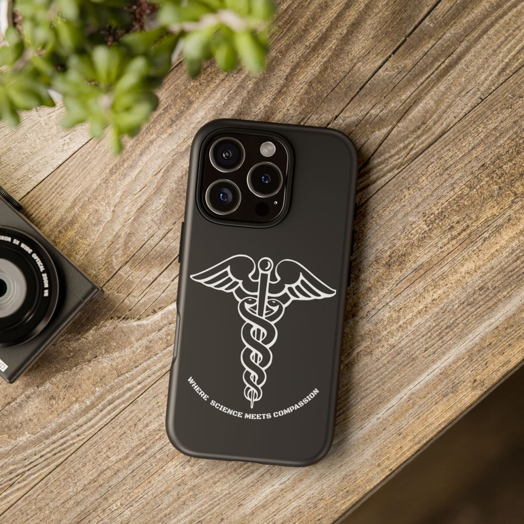 Medical Caduceus Phone Case — "Where Science Meets Compassion" Protective iPhone Cover