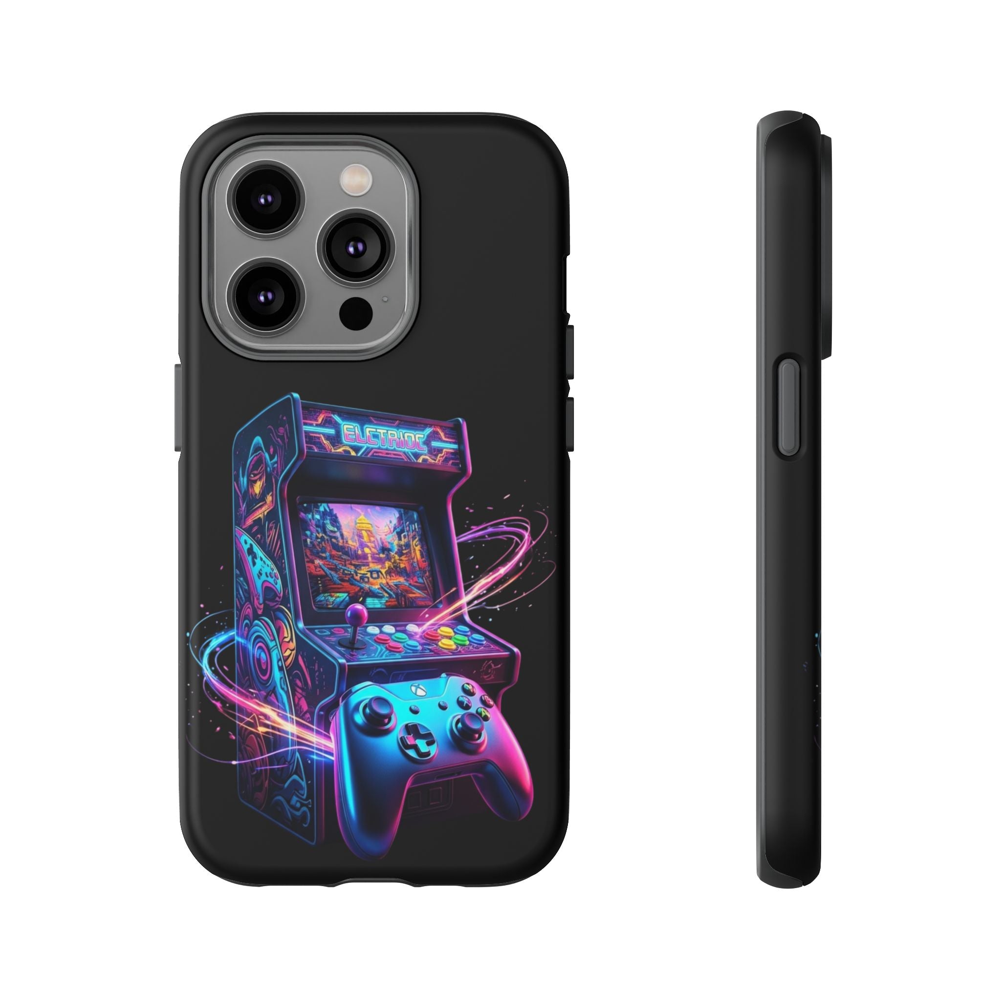 Retro Arcade Phone Case — Neon Gaming Controller Design