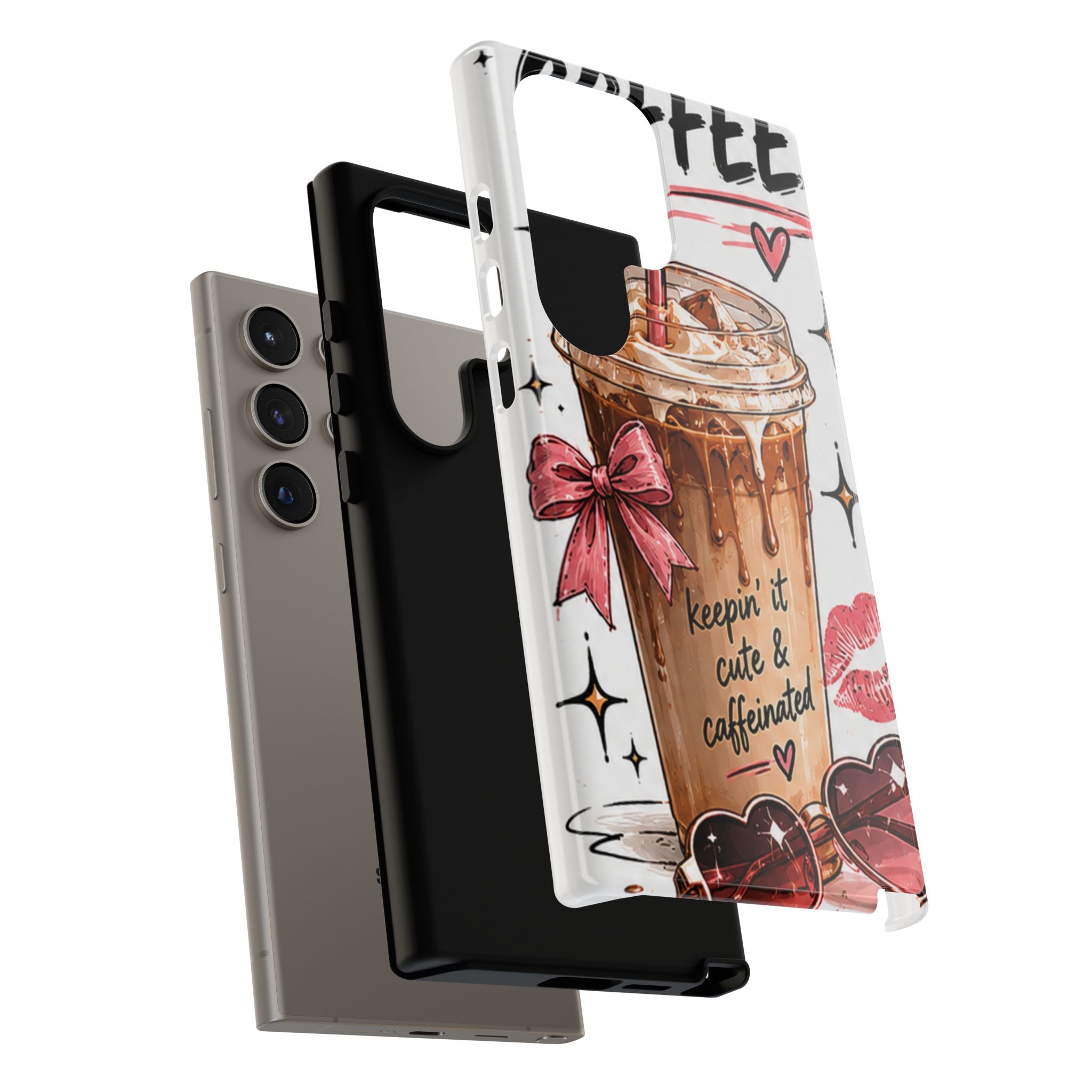 Phone Case — "Keepin' It Cute & Caffeinated" Iced Coffee Design