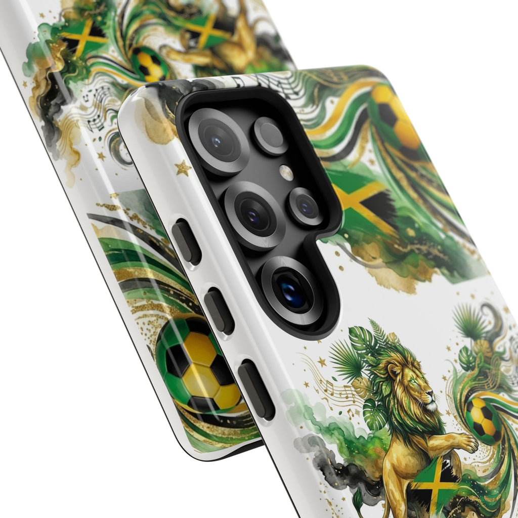 Jamaica Lion Phone Case — Jamaican Flag Rasta Protective Tough Case