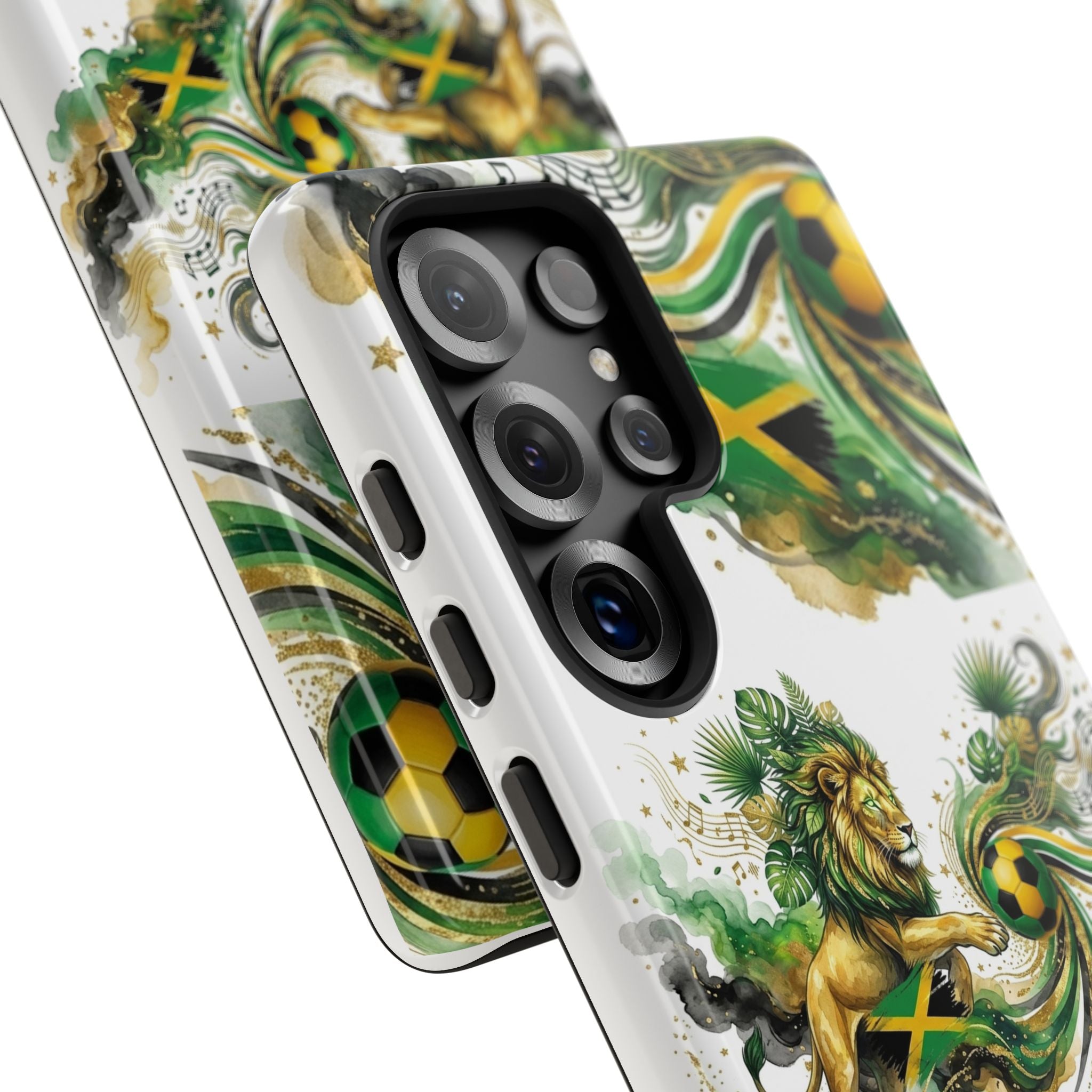 Jamaica Lion Phone Case — Jamaican Flag Rasta Protective Tough Case