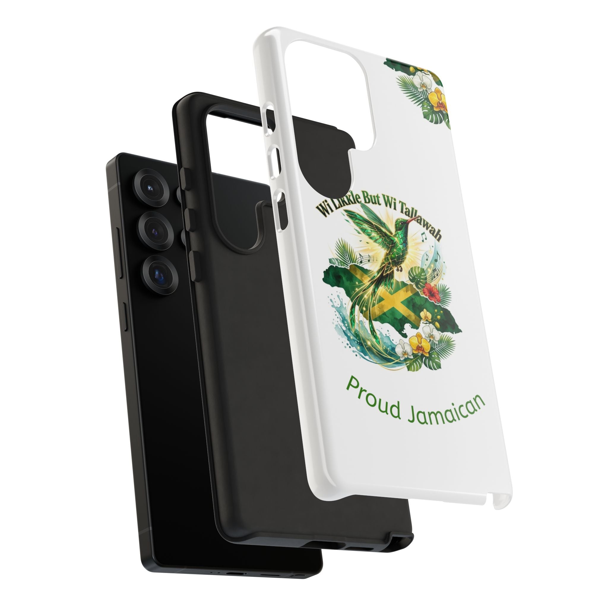 Jamaica Hummingbird Phone Case — “Wi Likkle But Wi Tallawah” Tropical Protective Cover
