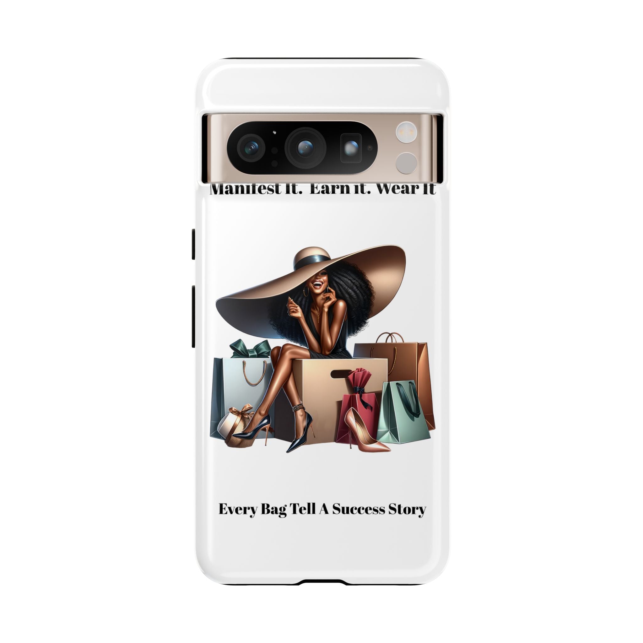 Phone Case - "Manifest It. Earn It. Wear It." Chic Shopper Design
