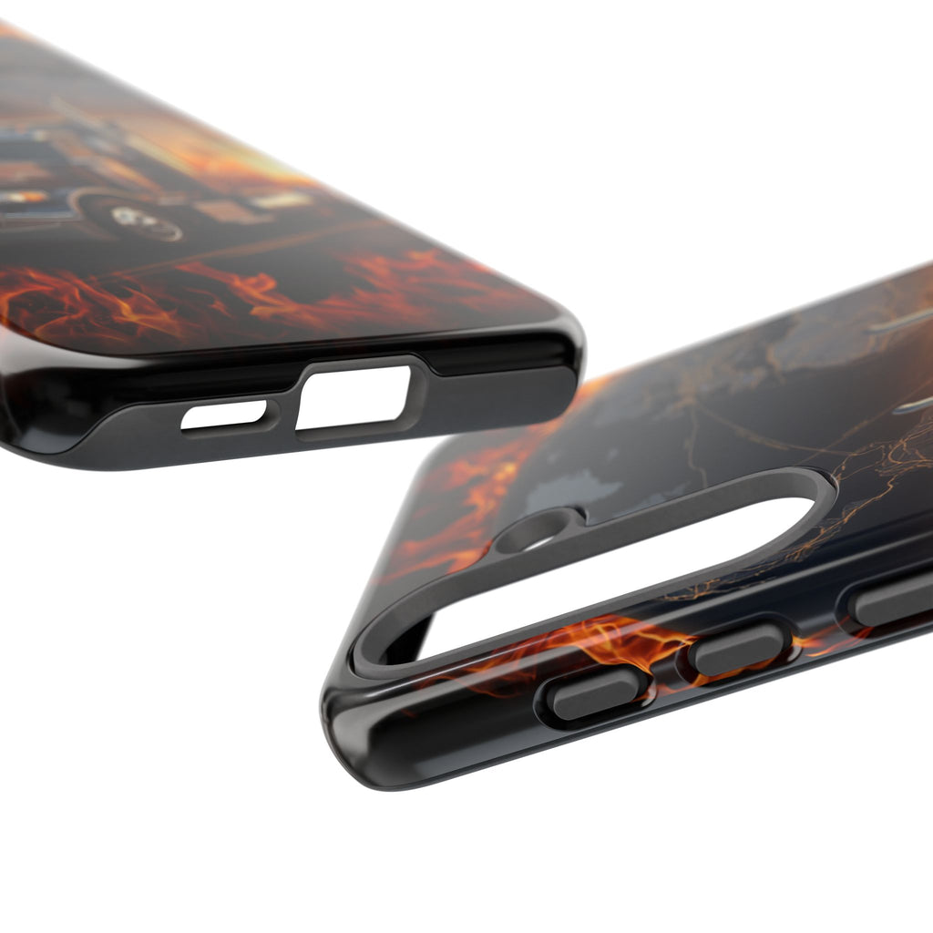Truck Flames Phone Case — Bold Semi-Truck Globe Design