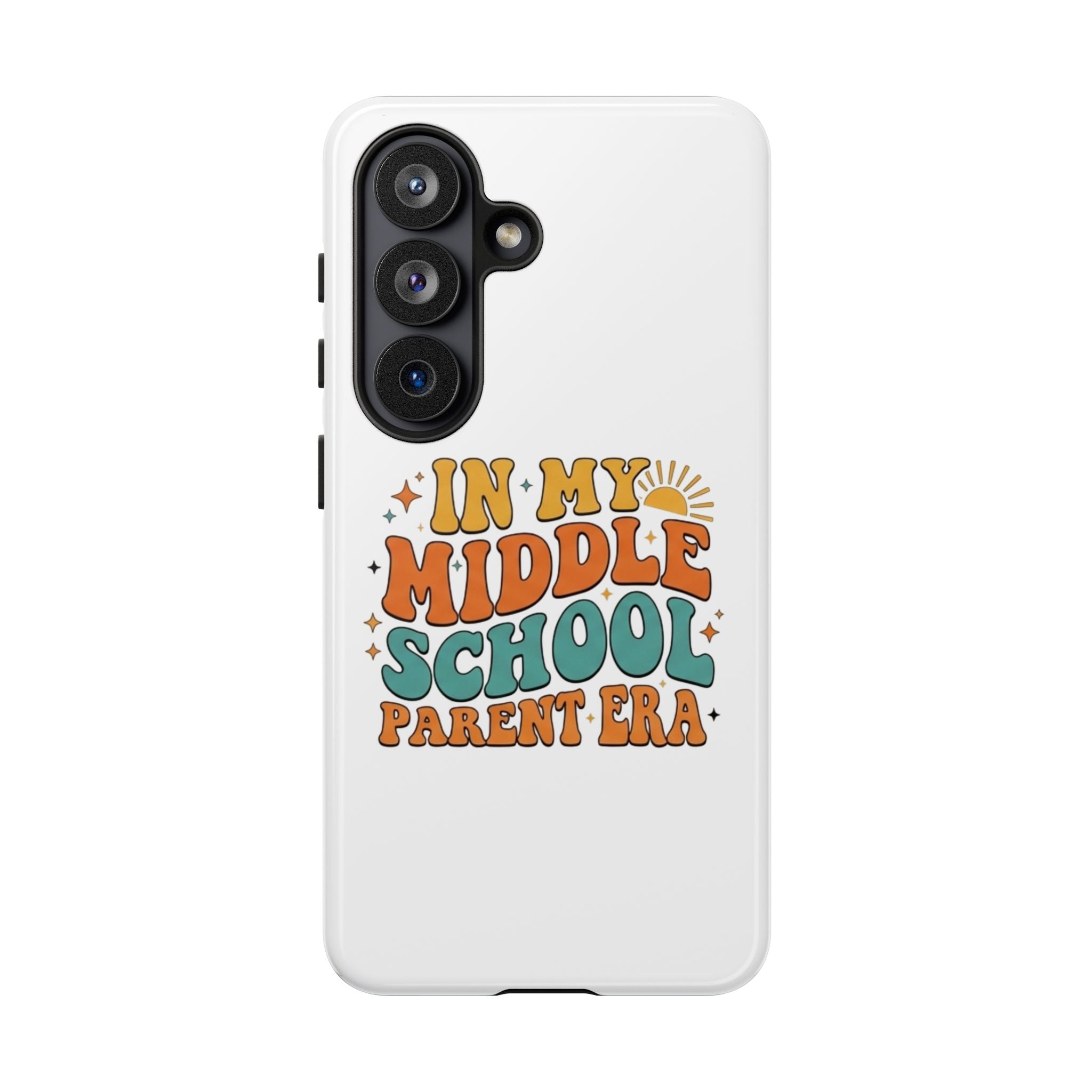 Middle School Parent Phone Case — "In My Middle School Parent Era" Retro Design