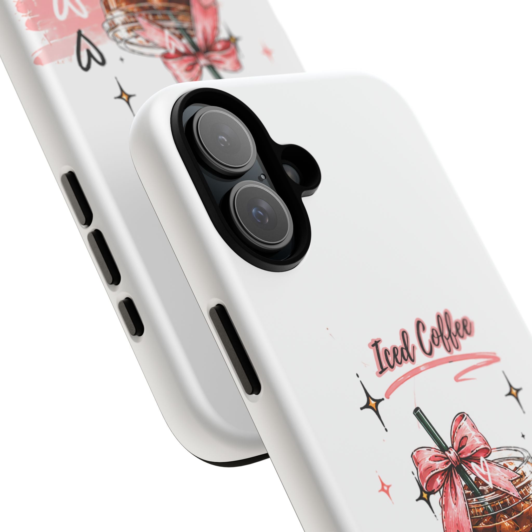 Iced Coffee Phone Case – Cute Pink Boba Design ("Iced coffee is my person")