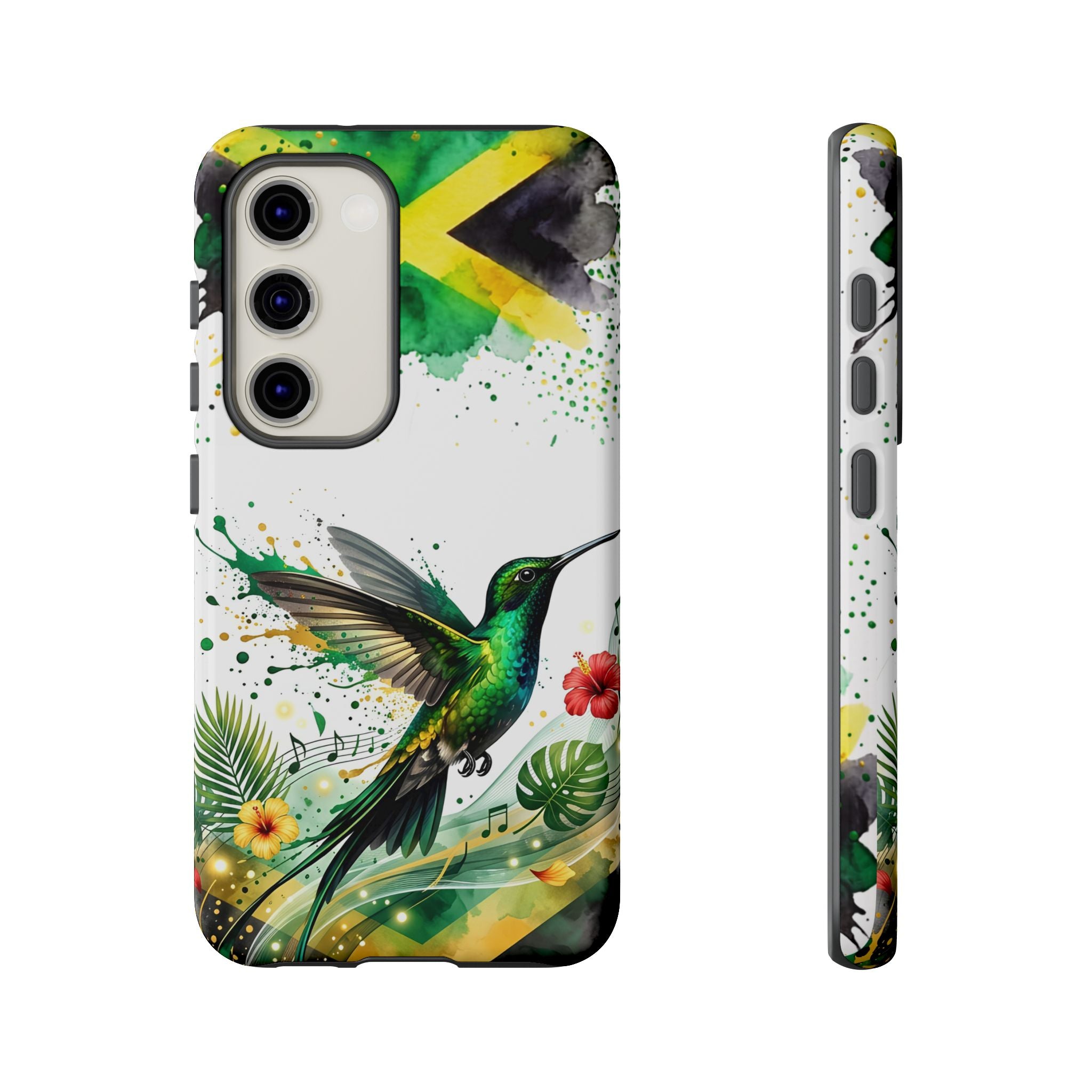 Hummingbird Jamaica Tough Phone Case – Tropical Floral Protective Cover