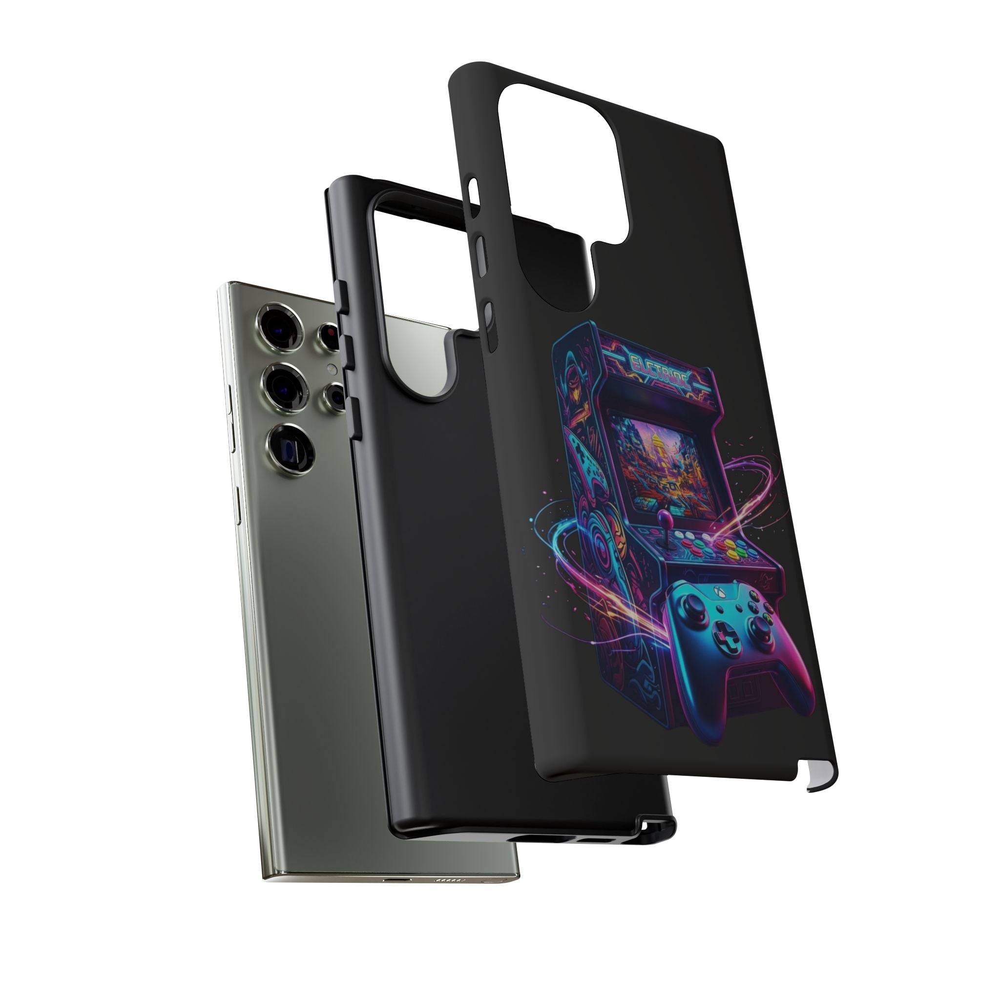 Retro Arcade Phone Case — Neon Gaming Controller Design