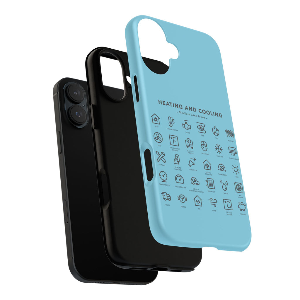 Heating and Cooling Icons Phone Case – HVAC Technician Protective Phone Cover