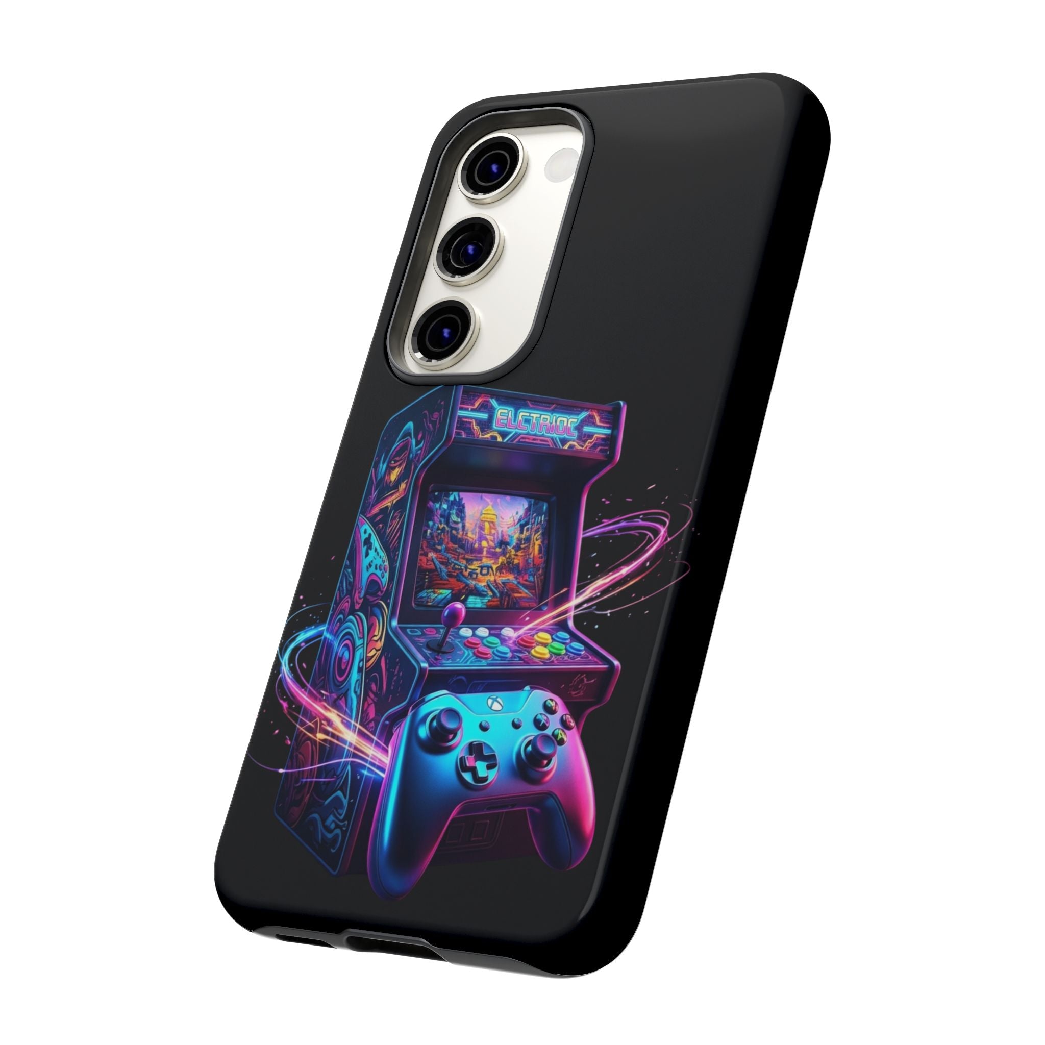 Retro Arcade Phone Case — Neon Gaming Controller Design
