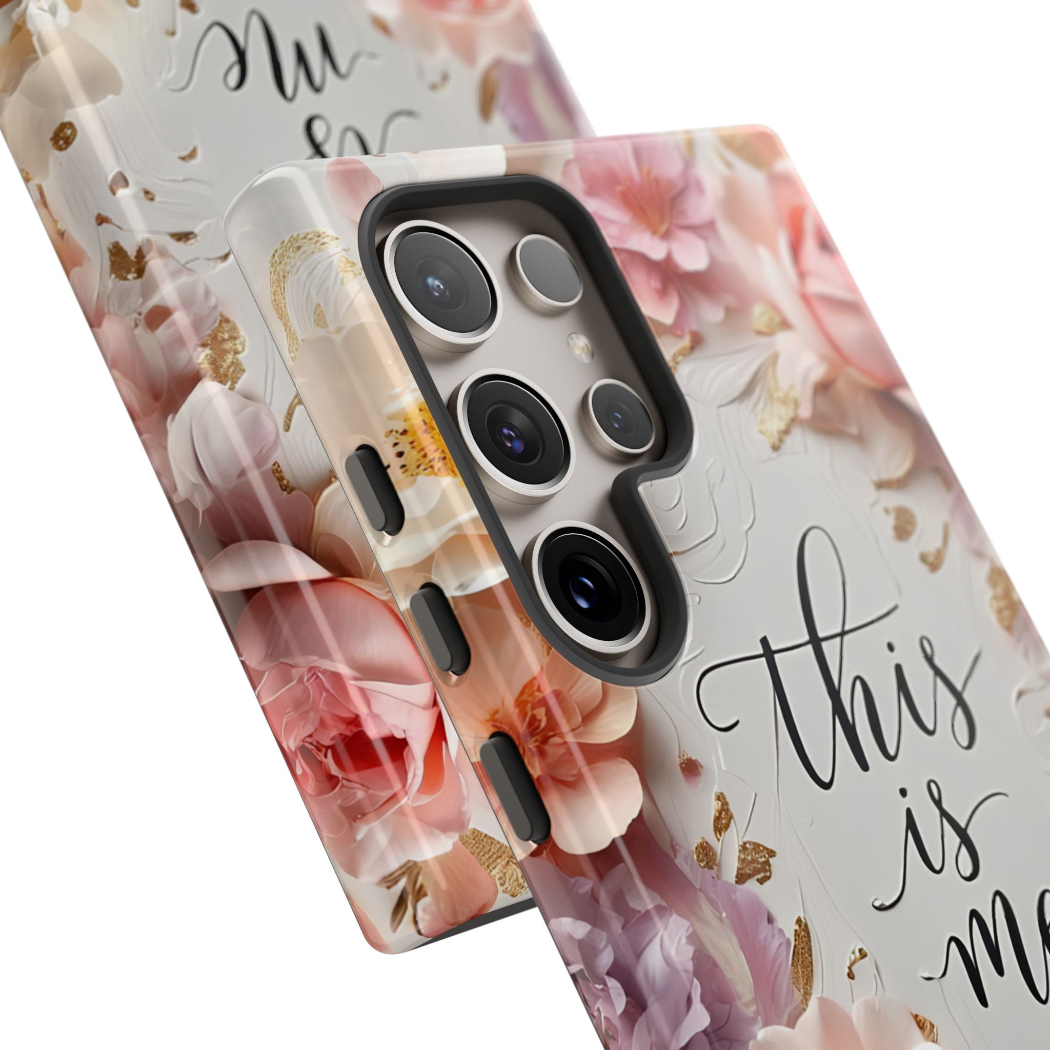 Floral "This Is Me" Tough Phone Case — Protective Floral iPhone Cover for Self-Expression, Gift for Her