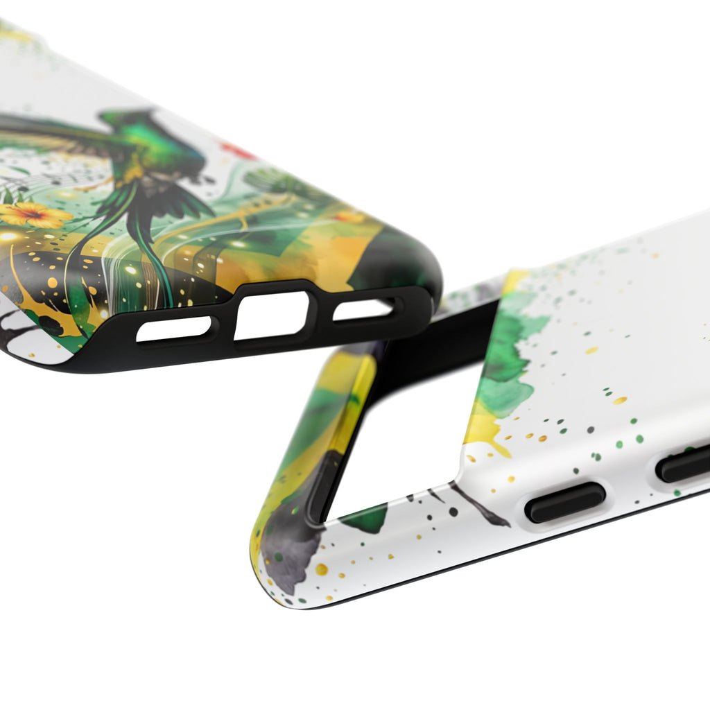Hummingbird Jamaica Tough Phone Case – Tropical Floral Protective Cover