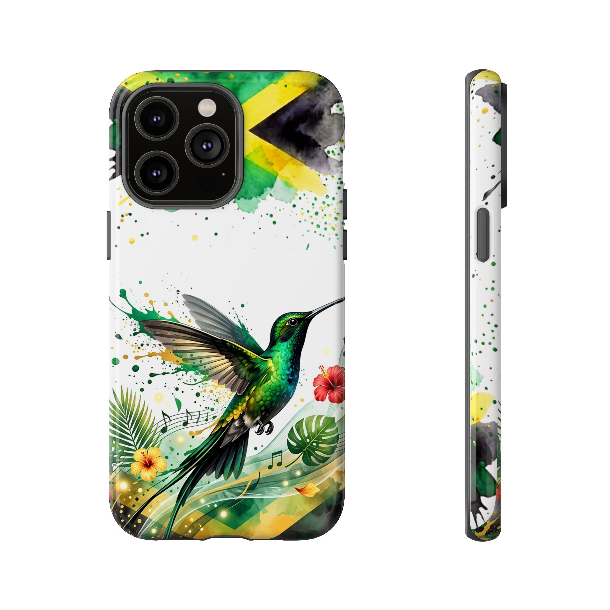 Hummingbird Jamaica Tough Phone Case – Tropical Floral Protective Cover