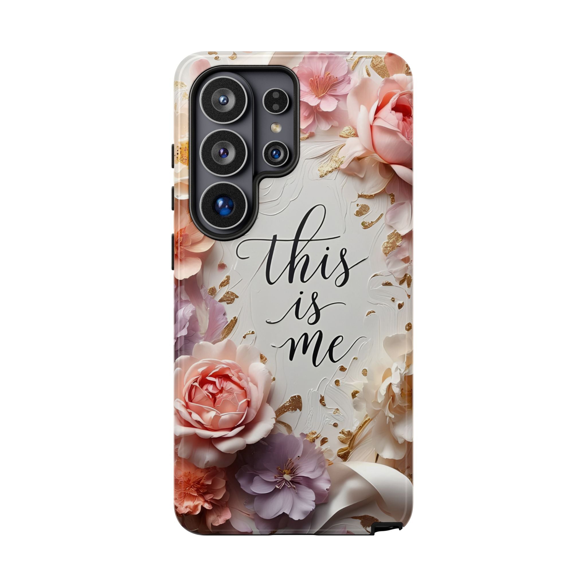 Floral "This Is Me" Tough Phone Case — Protective Floral iPhone Cover for Self-Expression, Gift for Her