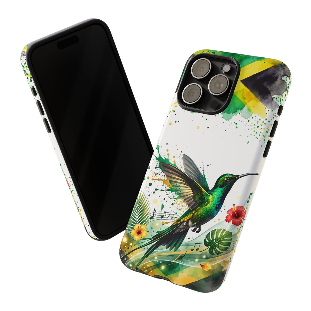 Hummingbird Jamaica Tough Phone Case – Tropical Floral Protective Cover