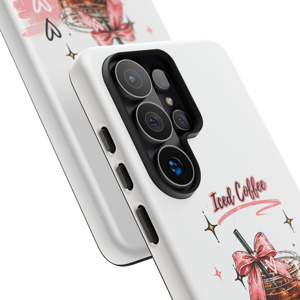 Iced Coffee Phone Case – Cute Pink Boba Design ("Iced coffee is my person")