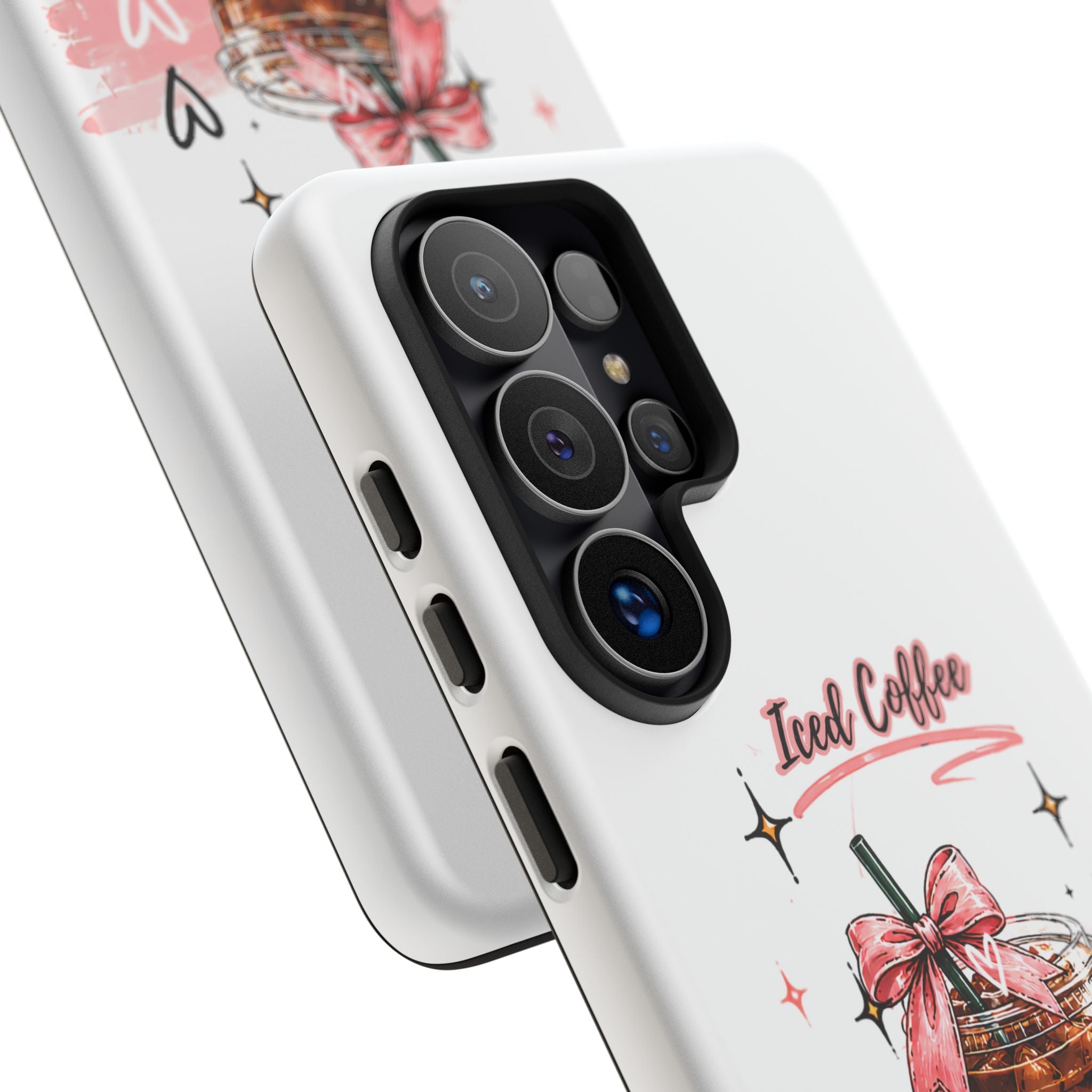 Iced Coffee Phone Case – Cute Pink Boba Design ("Iced coffee is my person")
