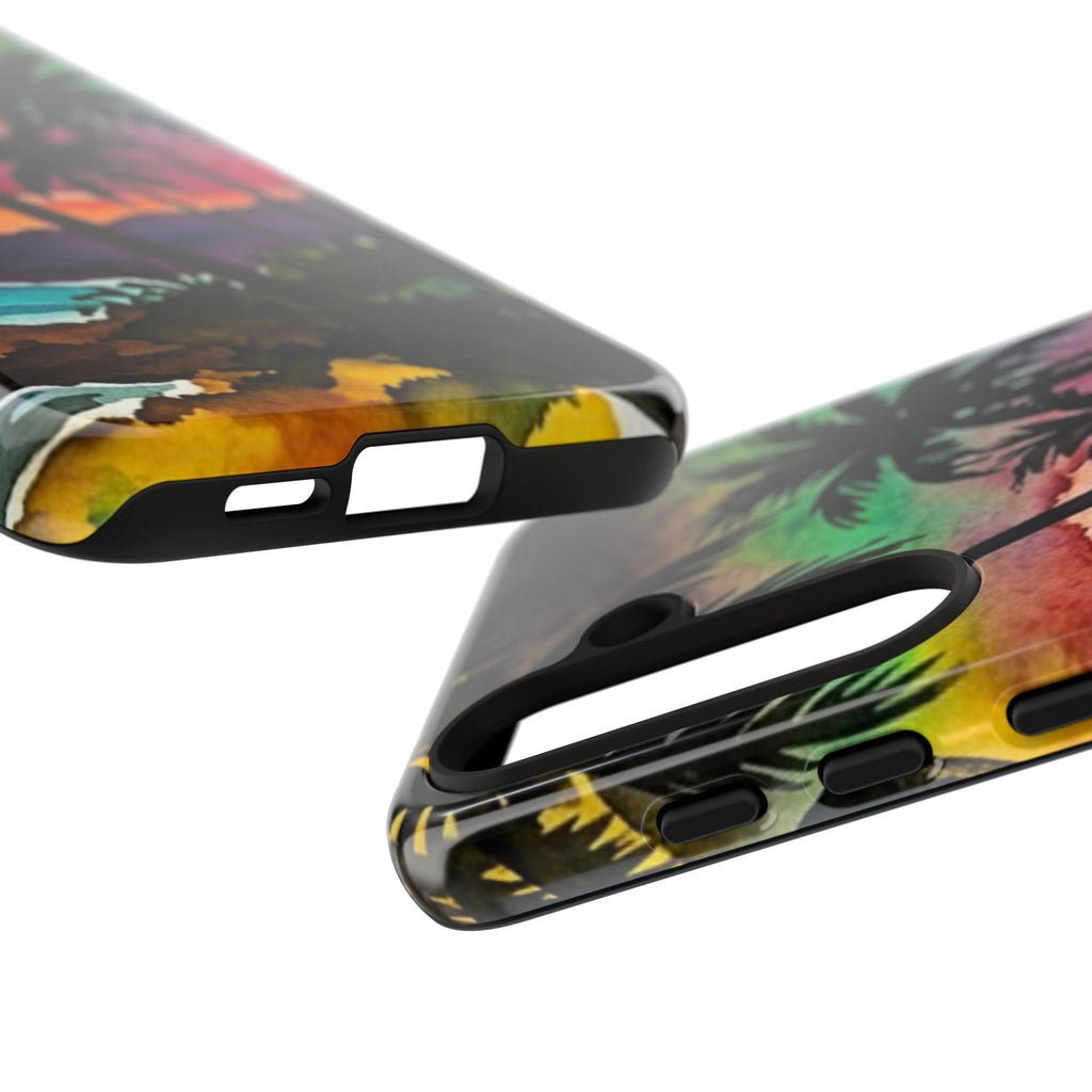 Tropical Sunset Phone Case – Palm Tree Beach Protective Cover